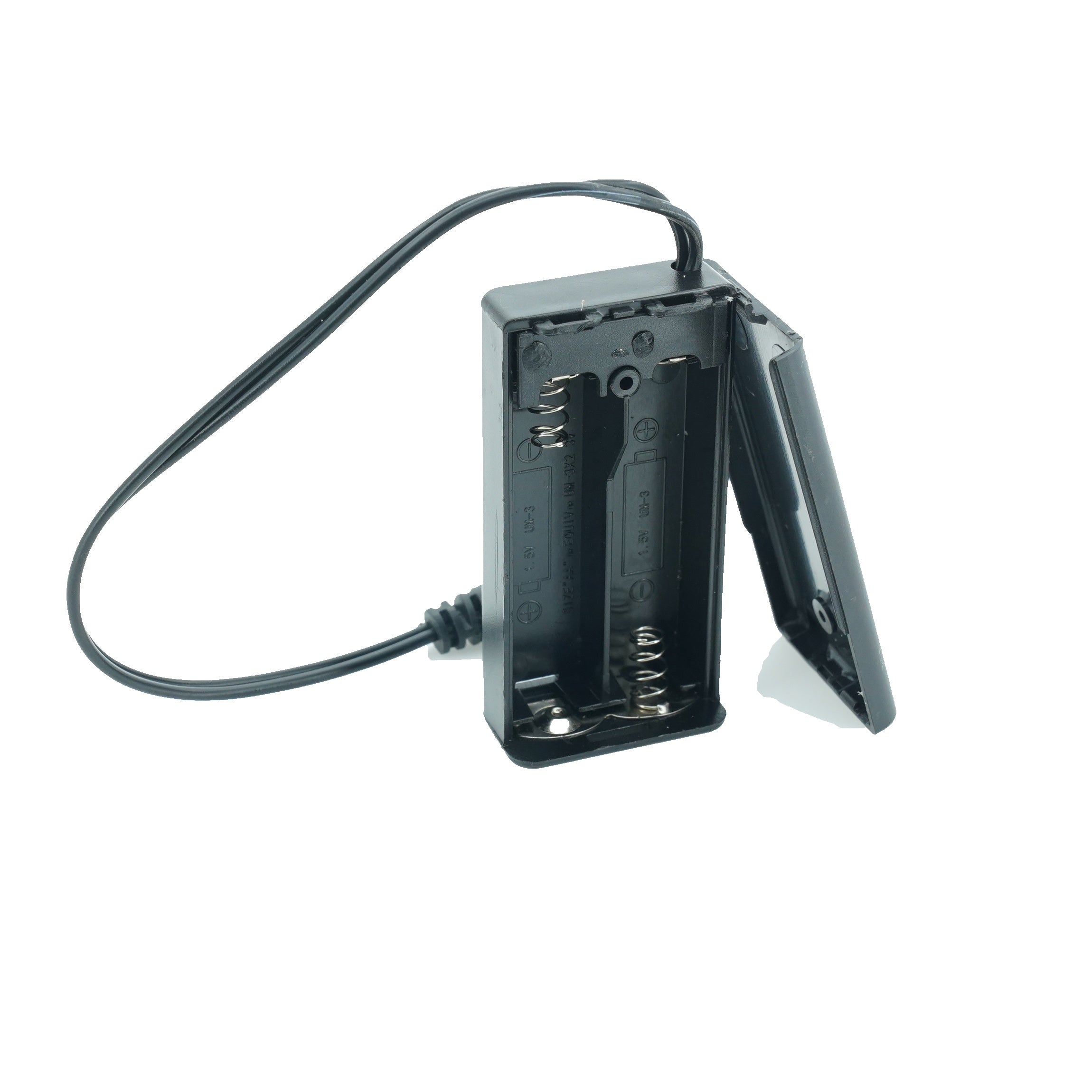 2 x 1.5V AA Battery Case Connector with Cover + DC Pin