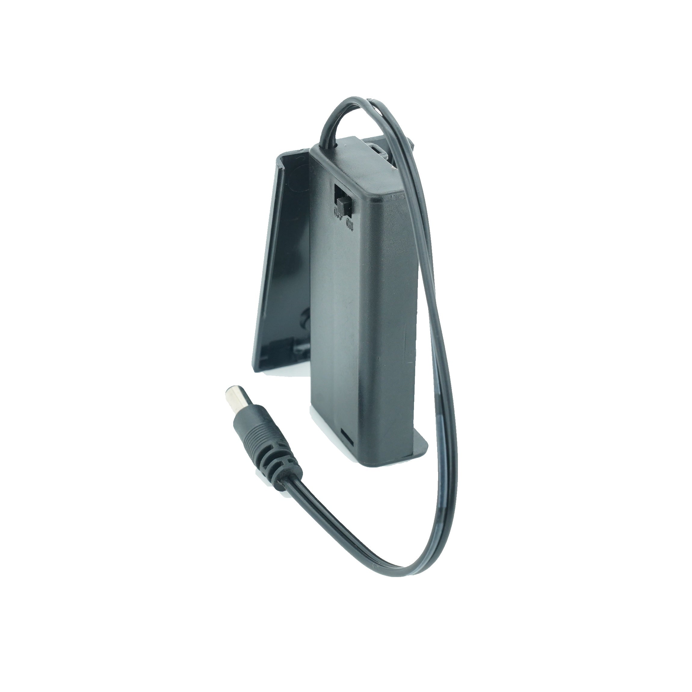 2 x 1.5V AA Battery Case Connector with Cover + DC Pin