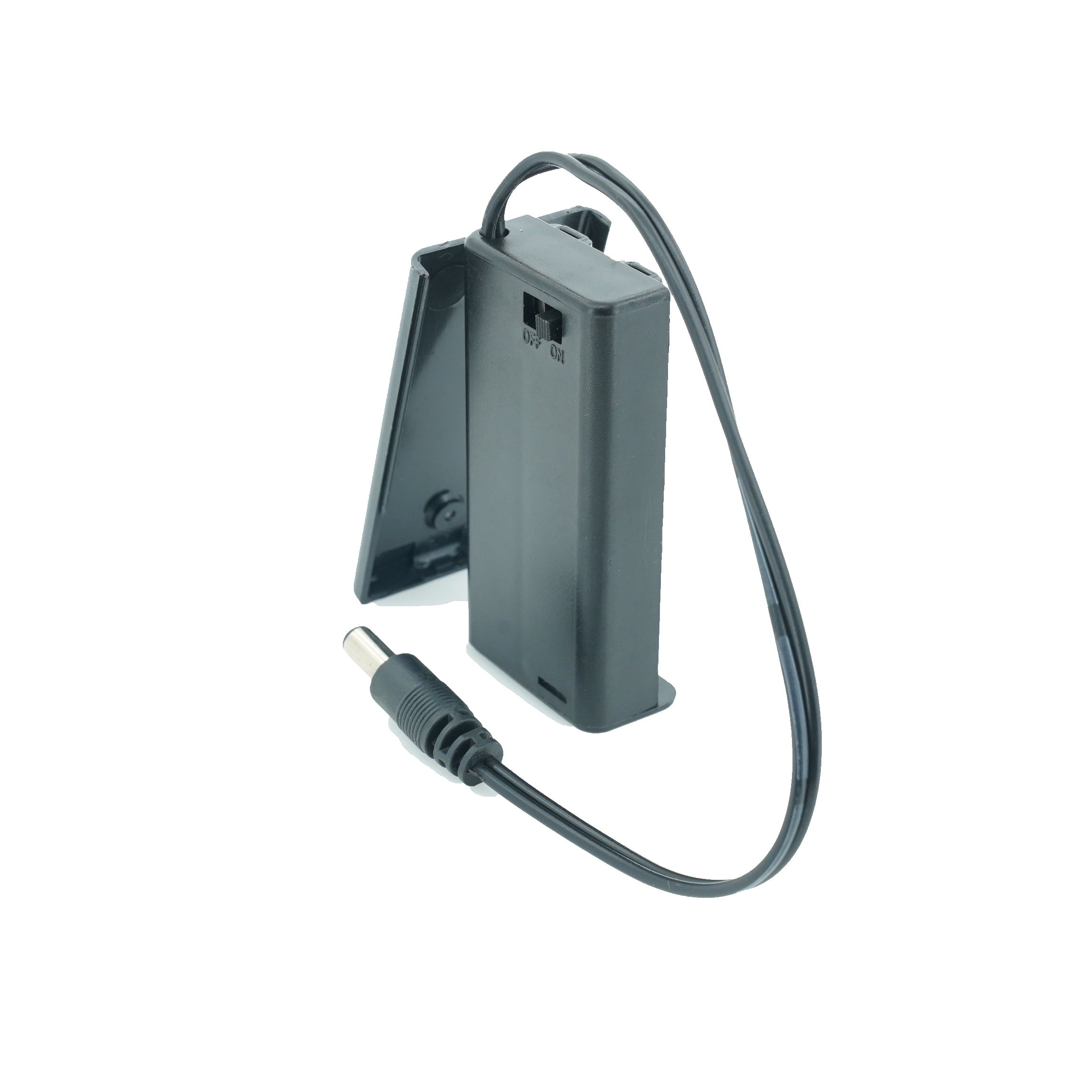 2 x 1.5V AA Battery Case Connector with Cover + DC Pin