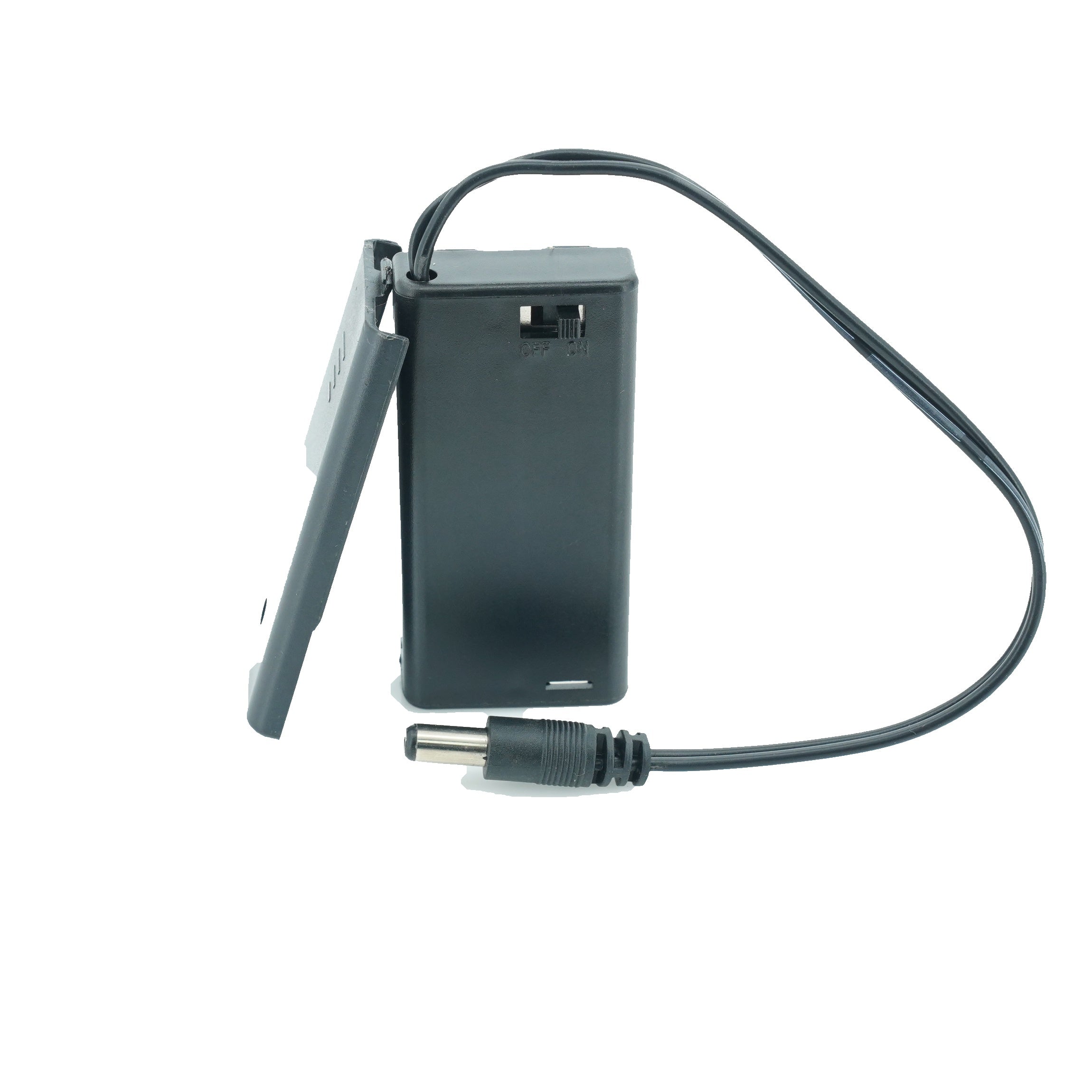 2 x 1.5V AA Battery Case Connector with Cover + DC Pin