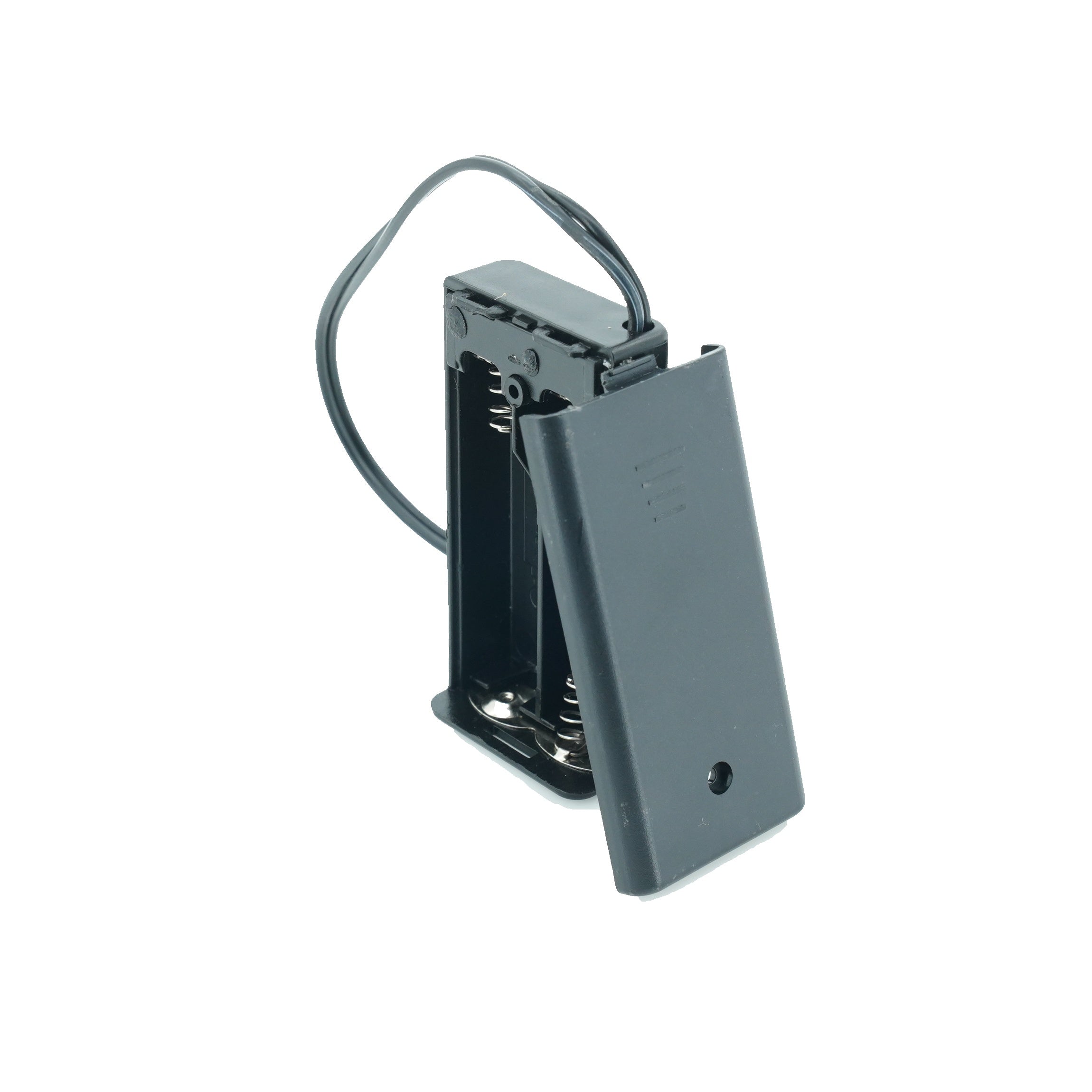 2 x 1.5V AA Battery Case Connector with Cover + DC Pin