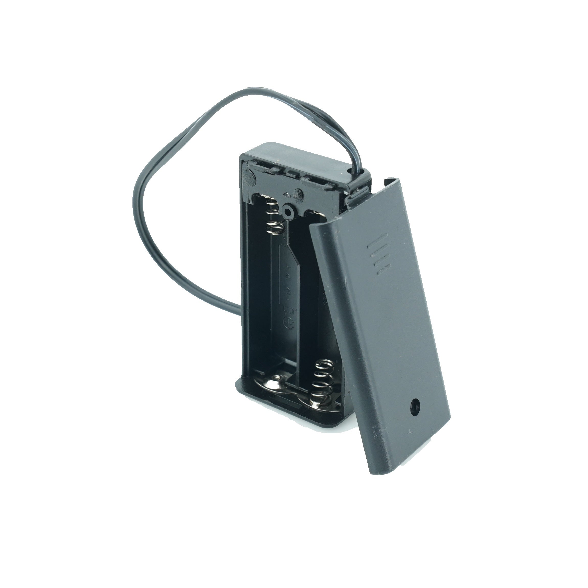 2 x 1.5V AA Battery Case Connector with Cover + DC Pin