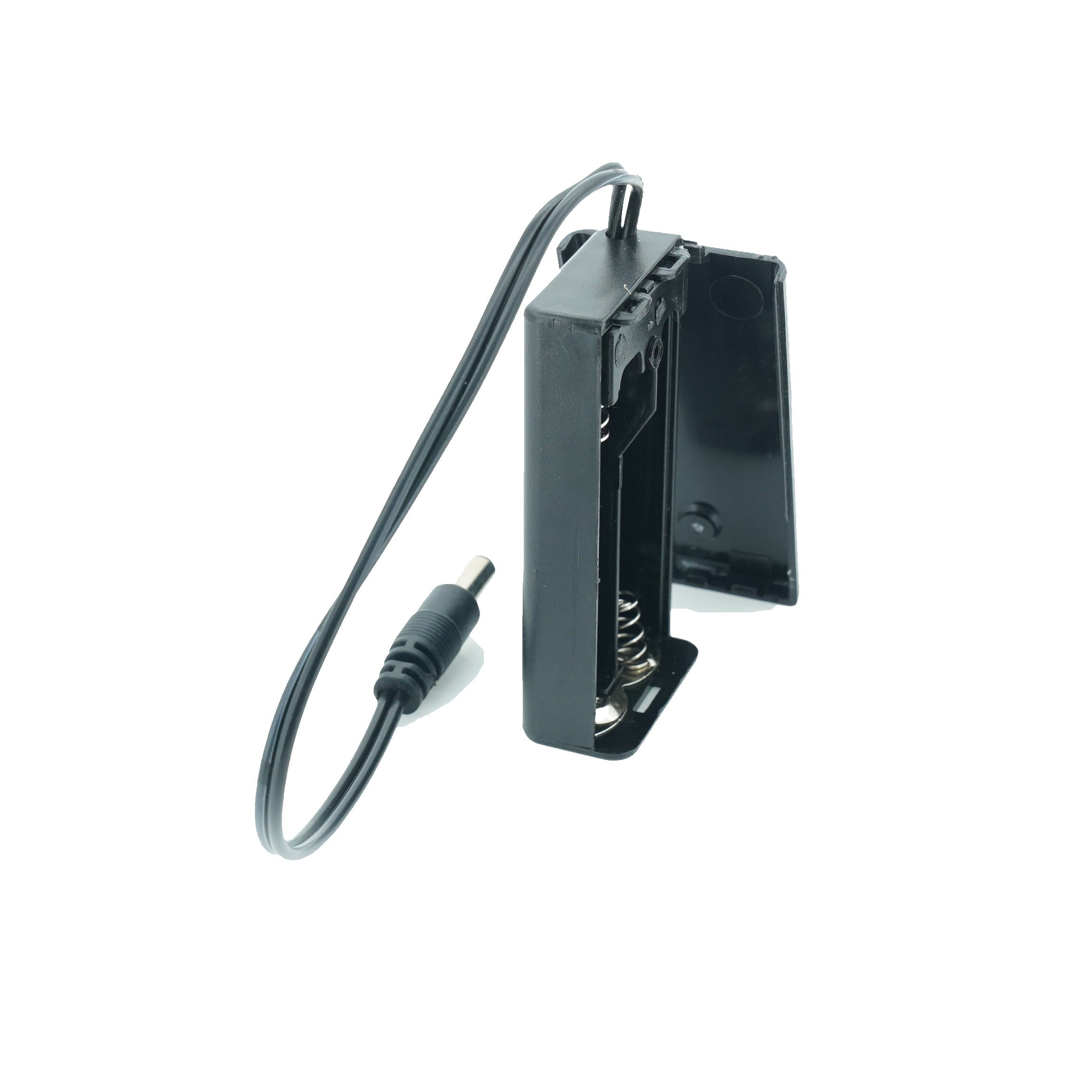 2 x 1.5V AA Battery Case Connector with Cover + DC Pin