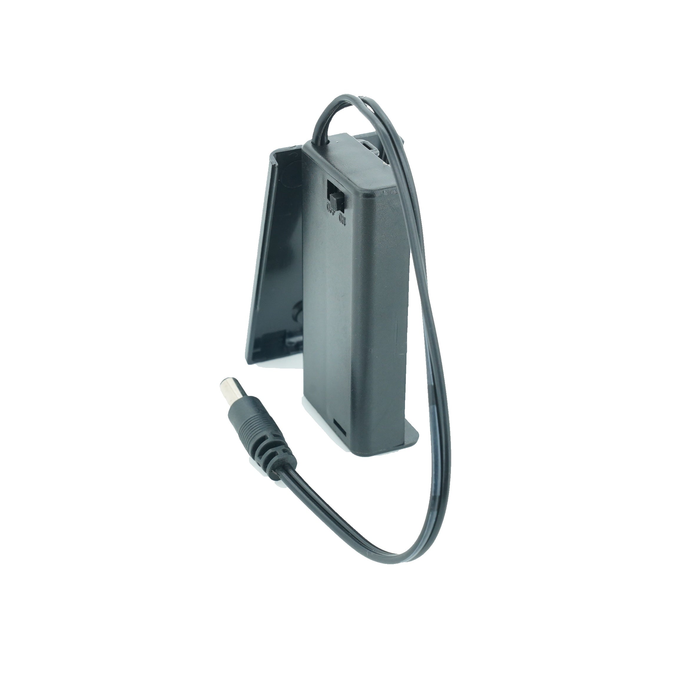 2 x 1.5V AA Battery Case Connector with Cover + DC Pin