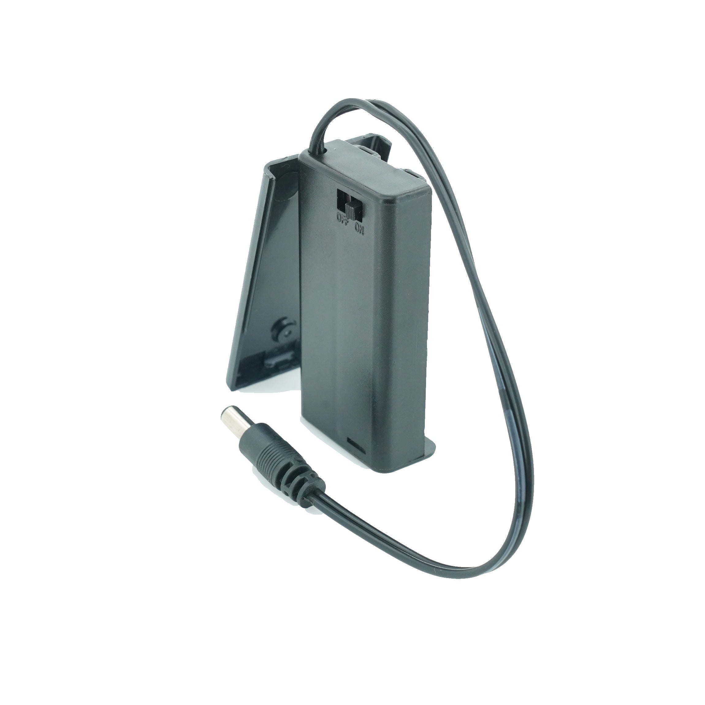 2 x 1.5V AA Battery Case Connector with Cover + DC Pin