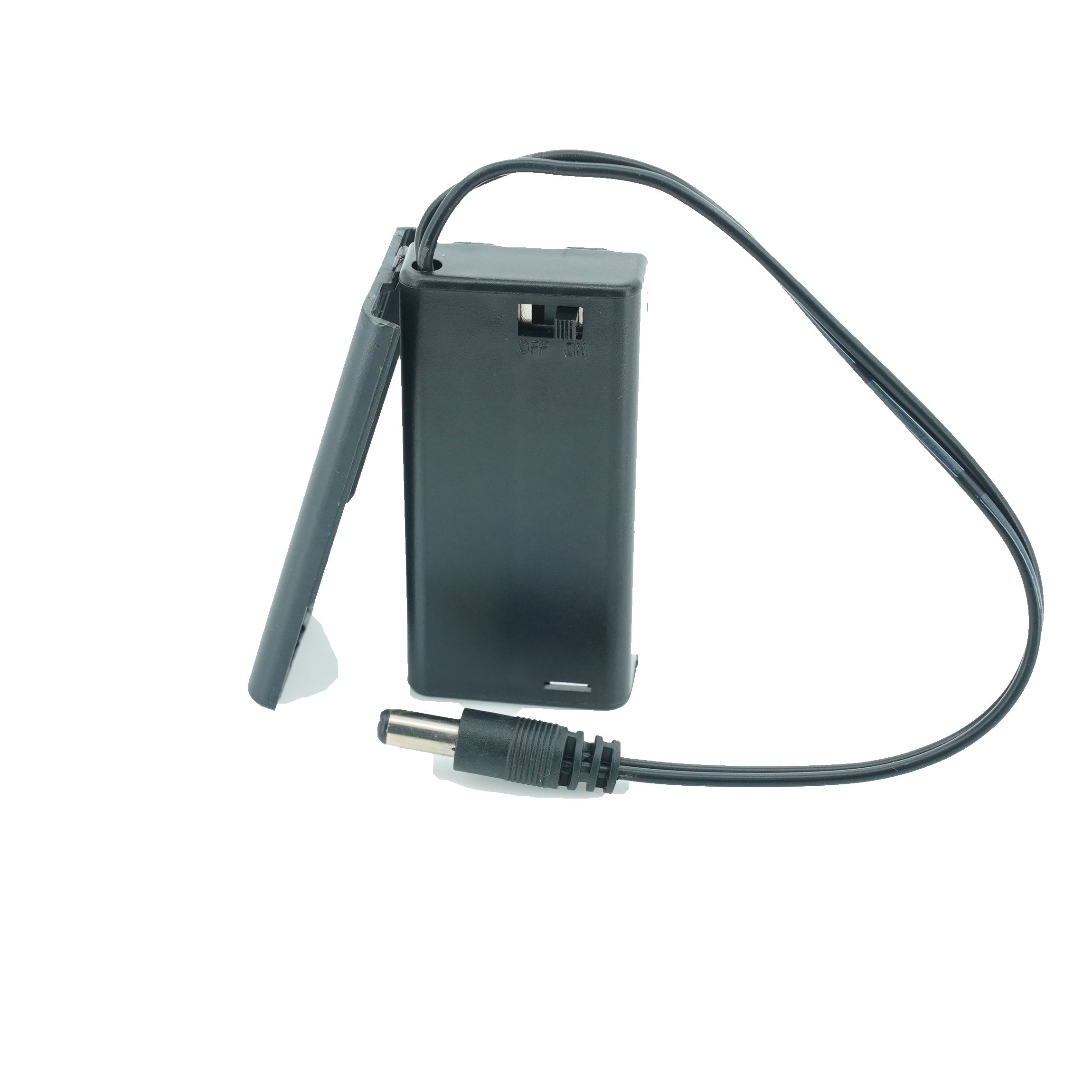 2 x 1.5V AA Battery Case Connector with Cover + DC Pin