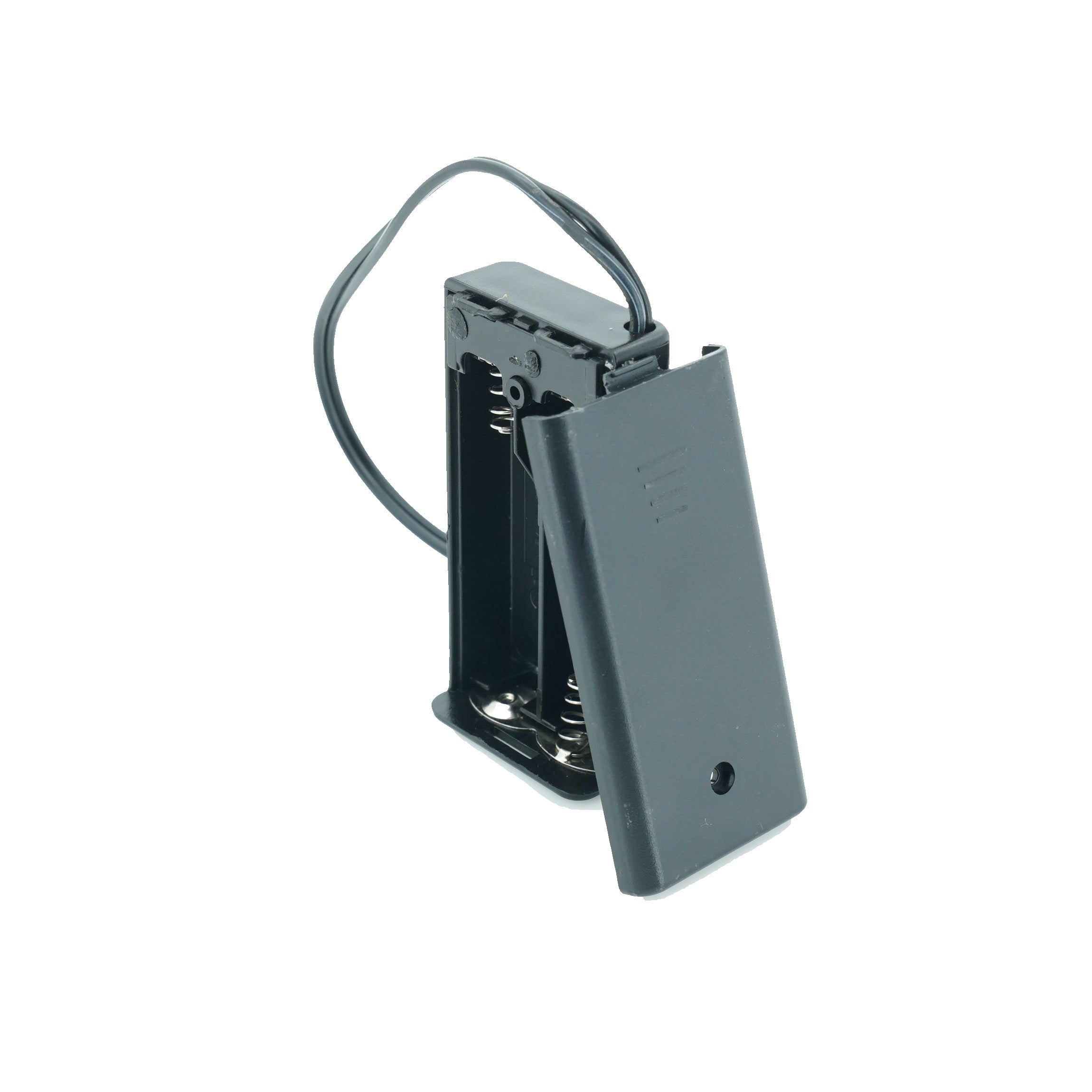 2 x 1.5V AA Battery Case Connector with Cover + DC Pin