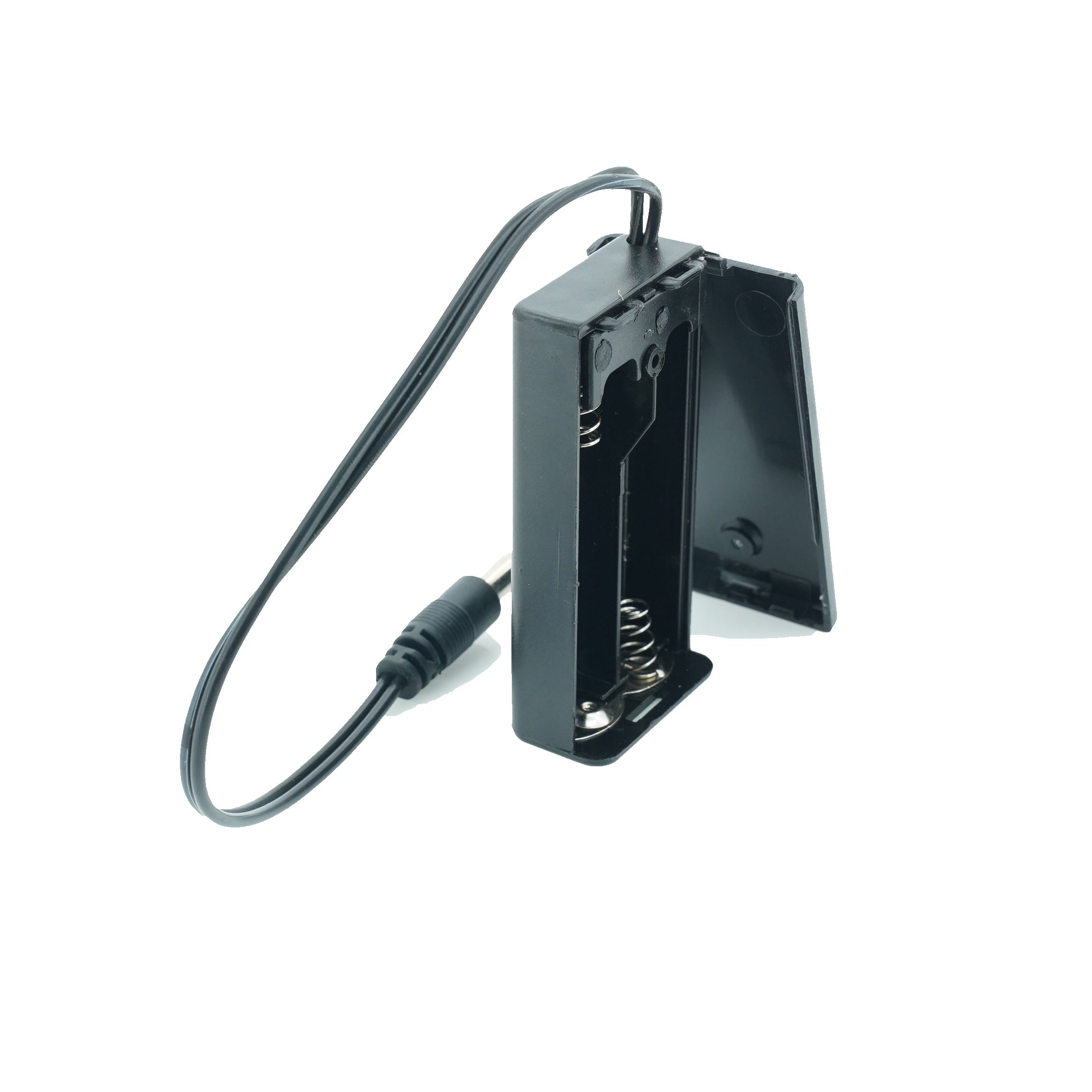 2 x 1.5V AA Battery Case Connector with Cover + DC Pin