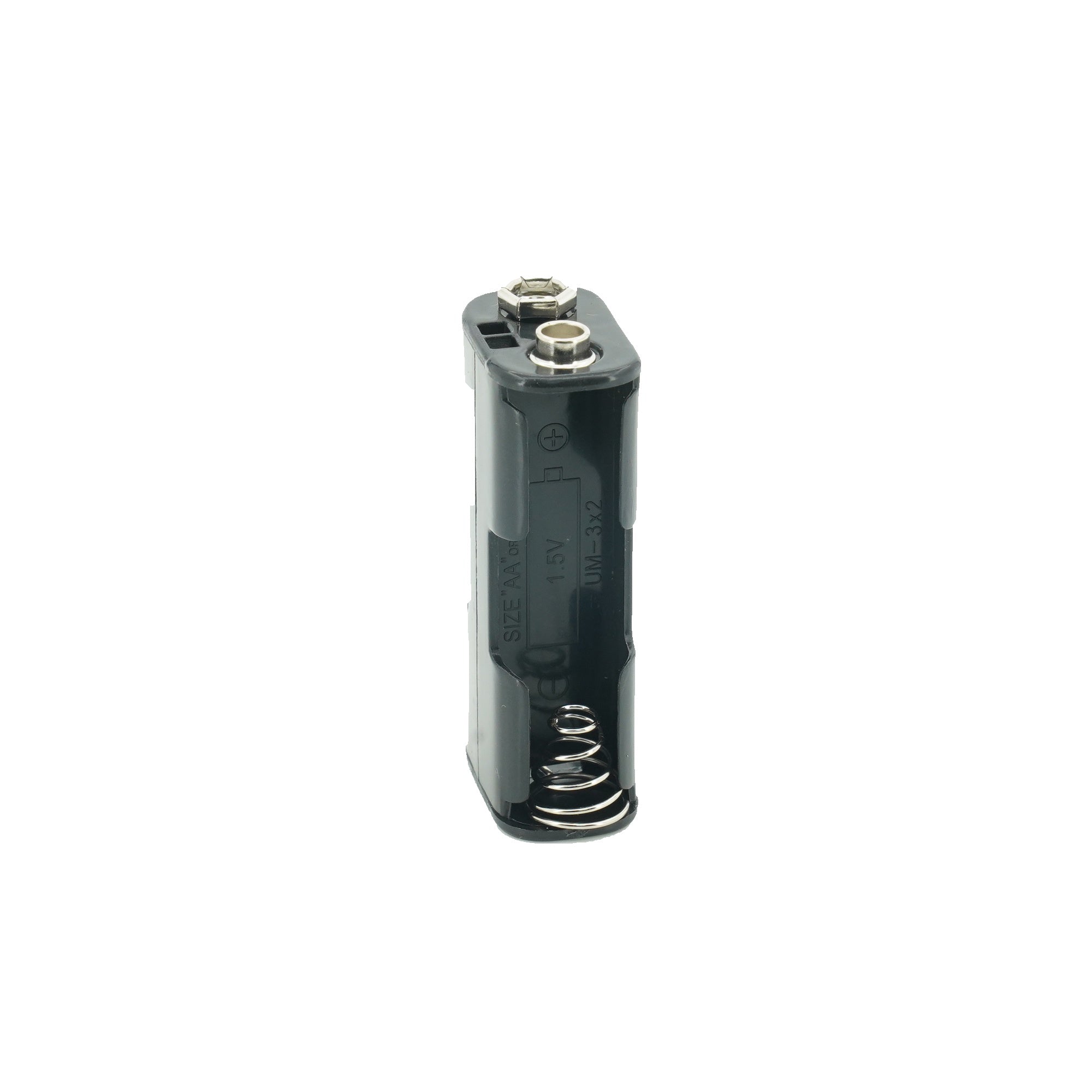 2 x 1.5V AA Front/Back Battery Holder With Snap Connector