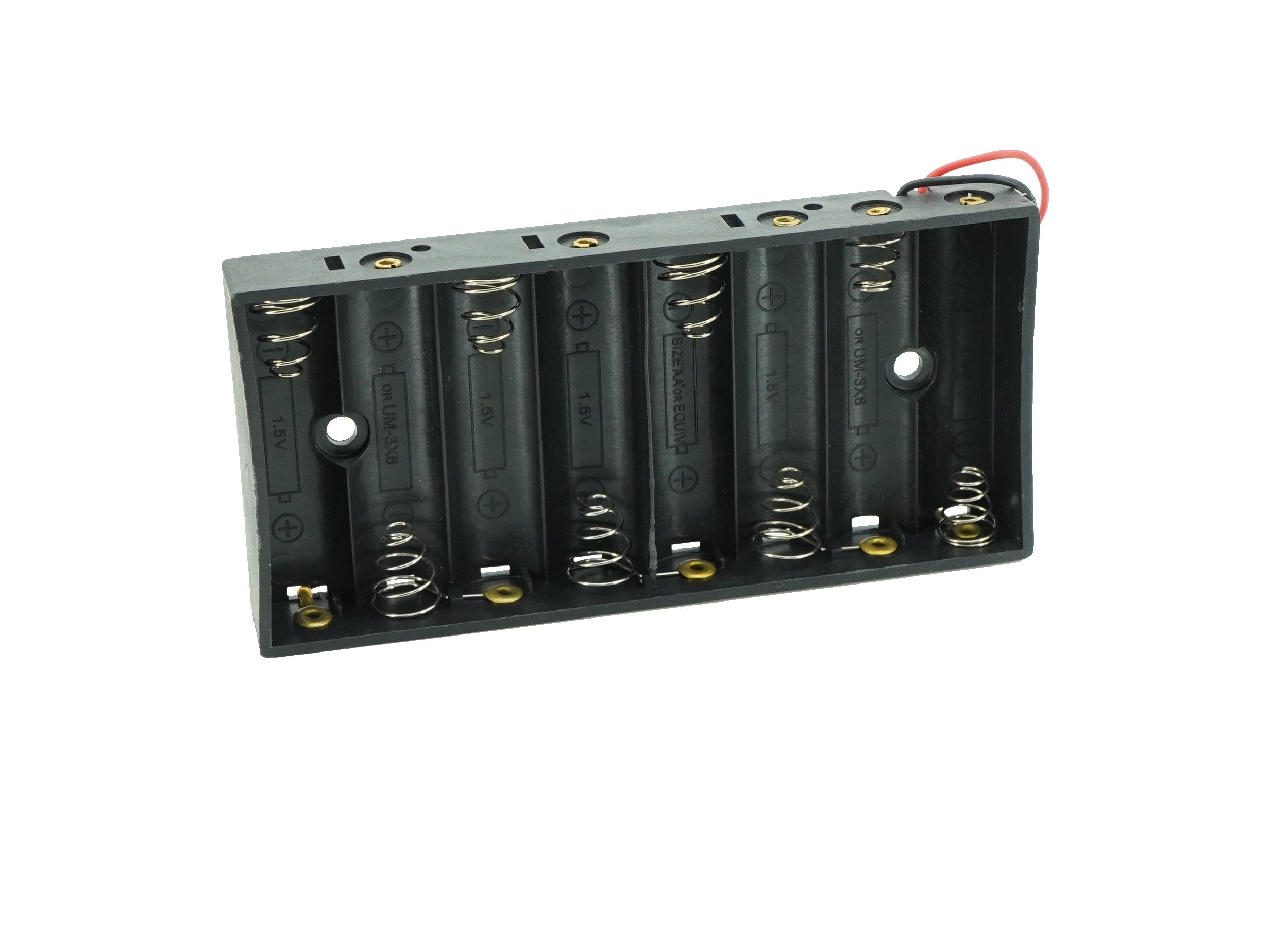 8 x 1.5V AA Flat Battery Case Connector