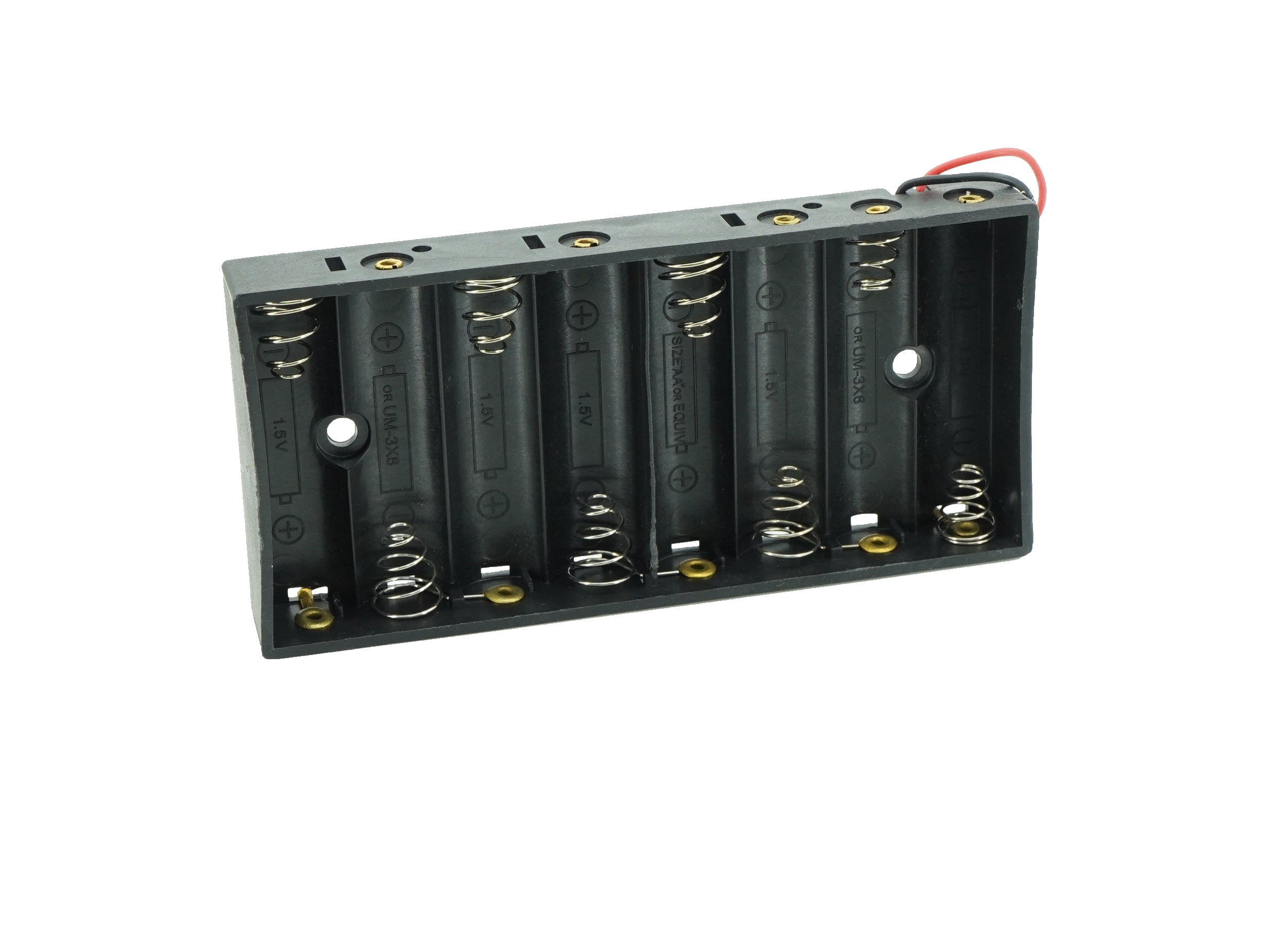 8 x 1.5V AA Flat Battery Case Connector
