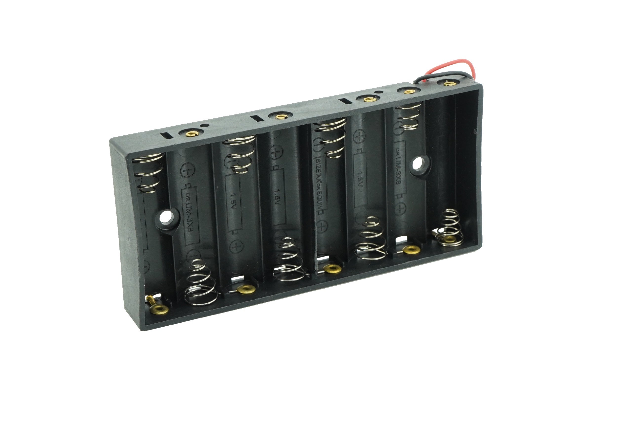 8 x 1.5V AA Flat Battery Case Connector
