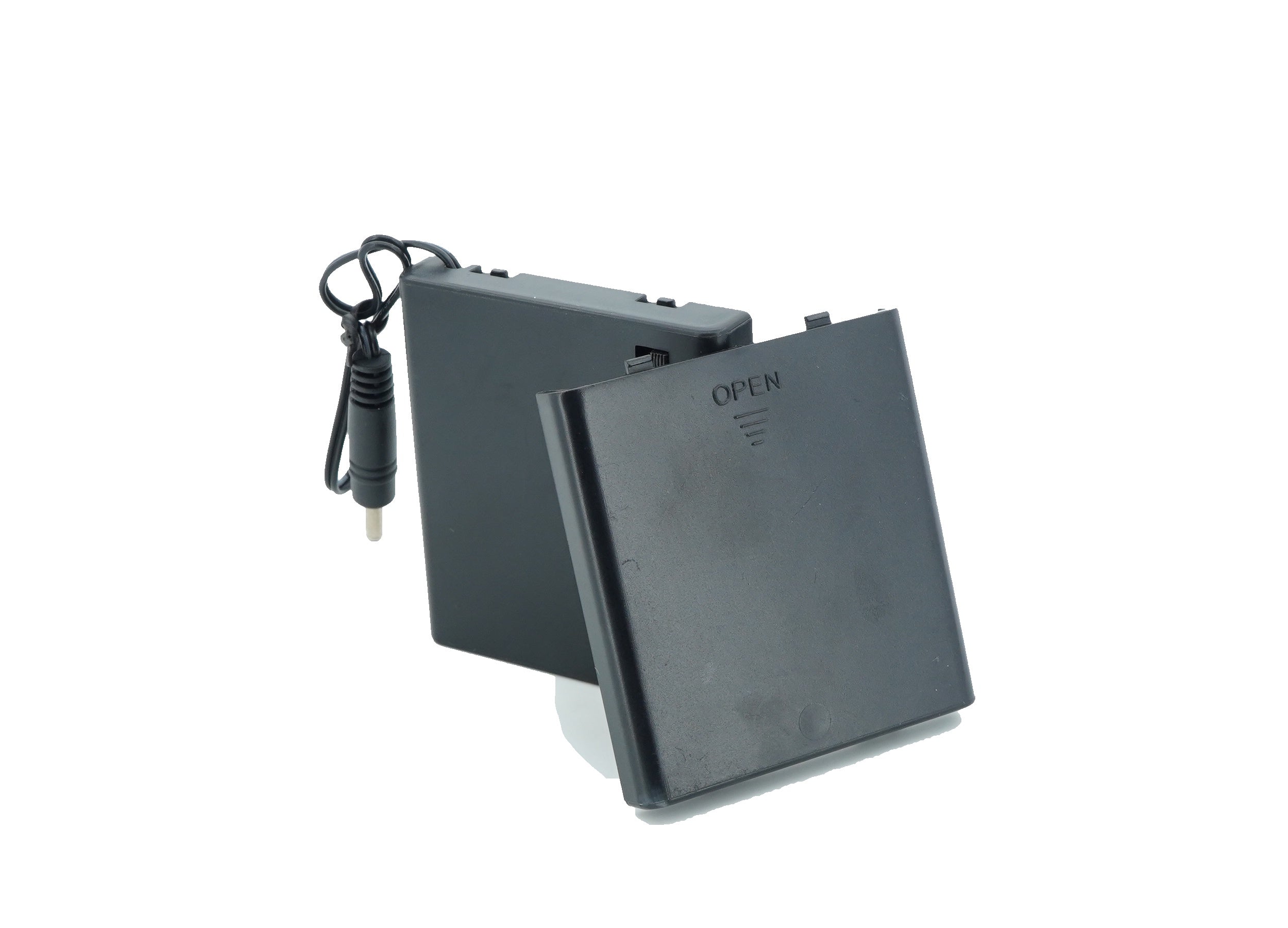 4 x 1.5V AA Battery Case Connector with Cover + DC Pin