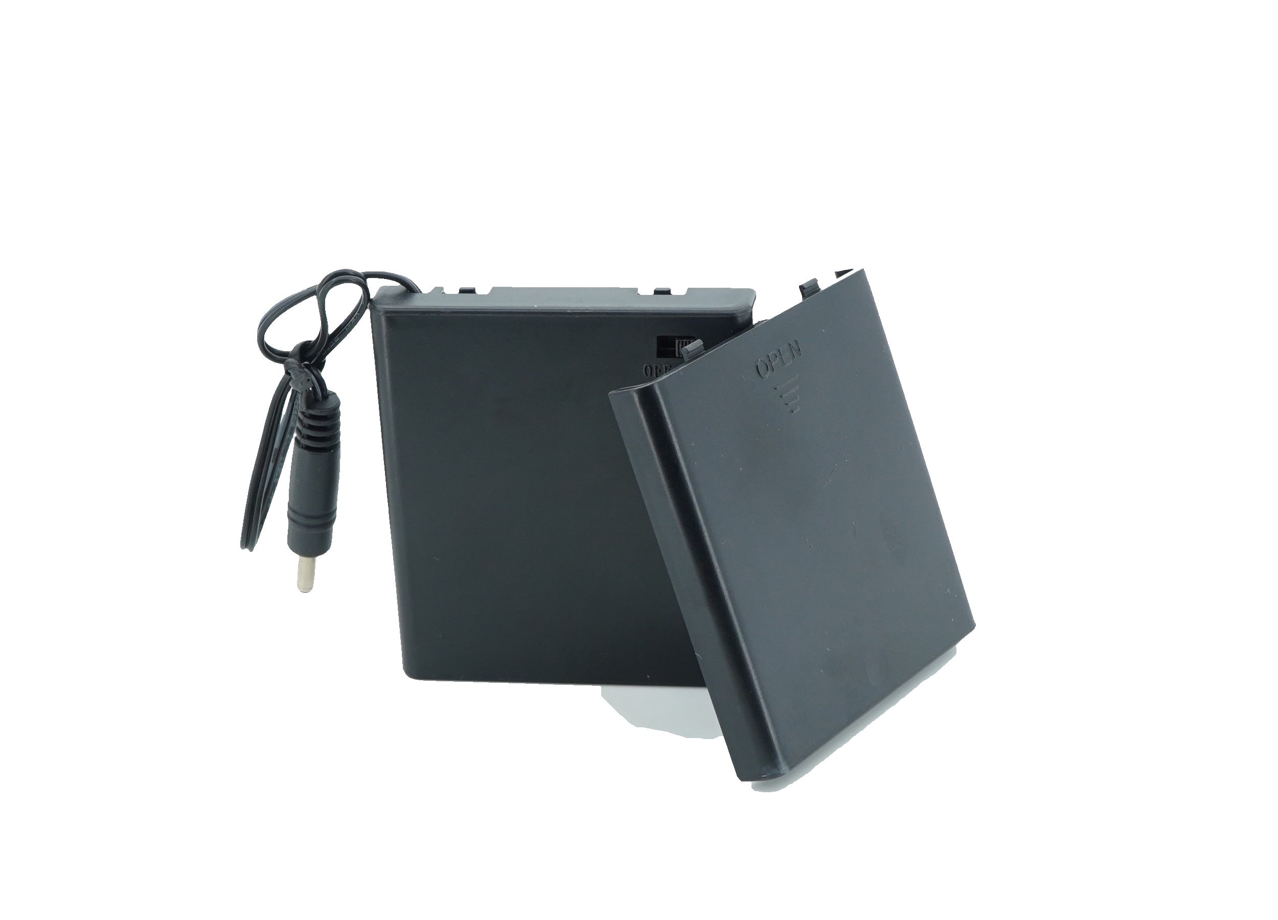 4 x 1.5V AA Battery Case Connector with Cover + DC Pin