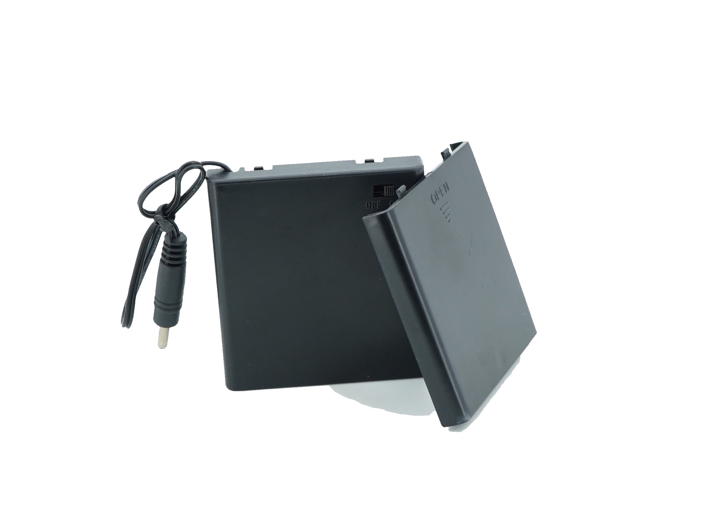 4 x 1.5V AA Battery Case Connector with Cover + DC Pin