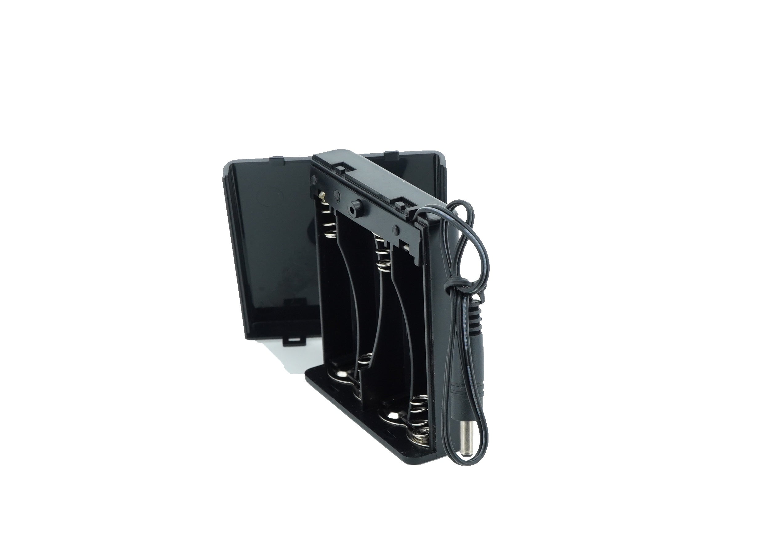 4 x 1.5V AA Battery Case Connector with Cover + DC Pin