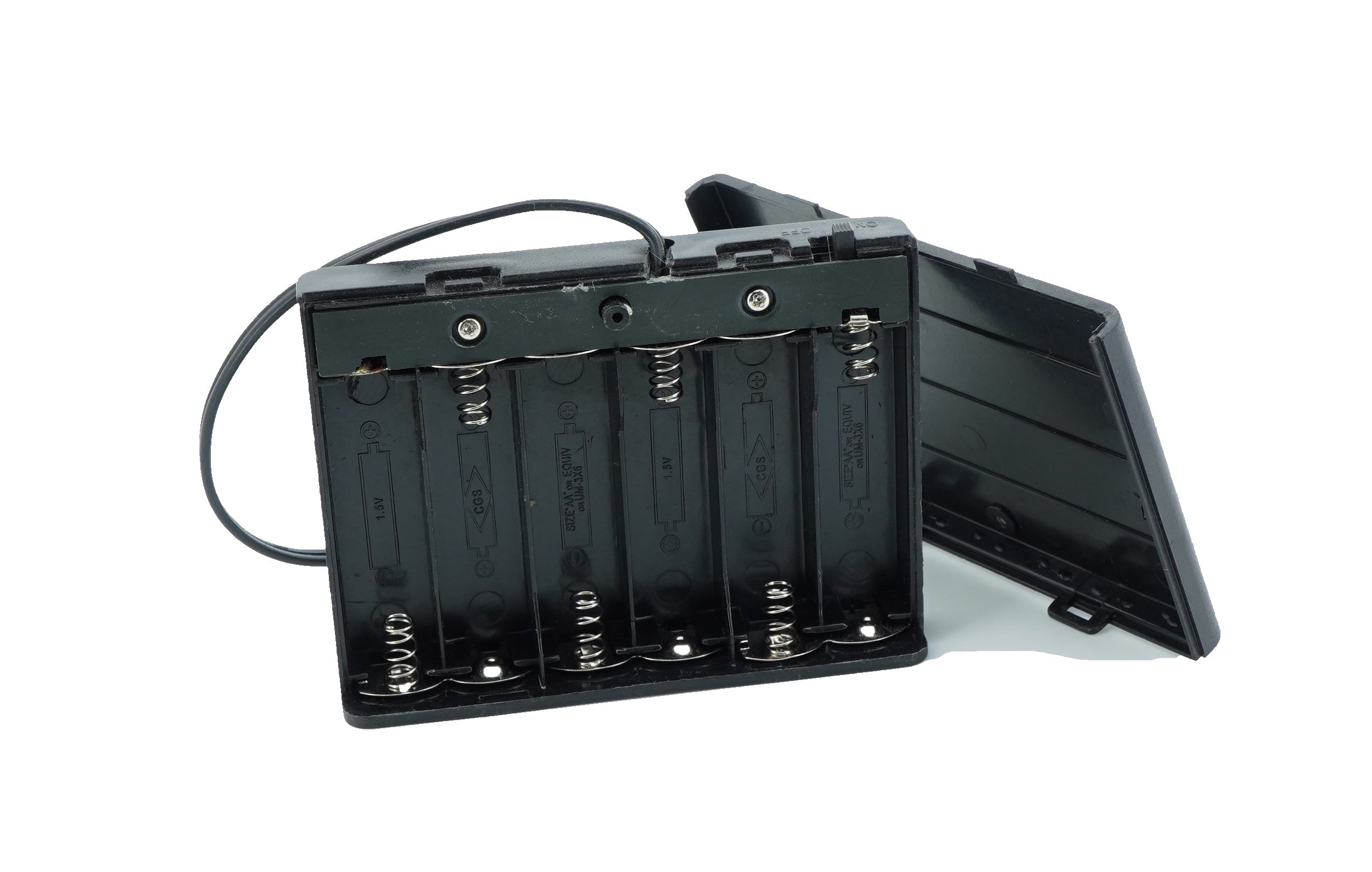 6 x 1.5V AA Battery Case Connector with Cover + DC Pin