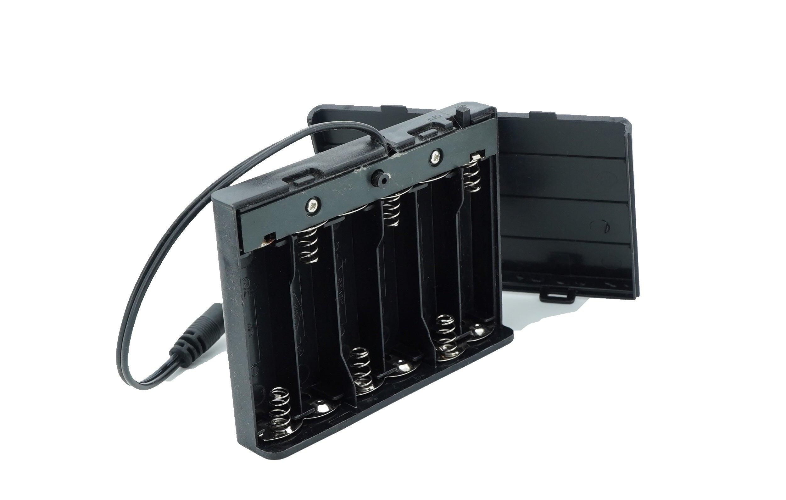 6 x 1.5V AA Battery Case Connector with Cover + DC Pin