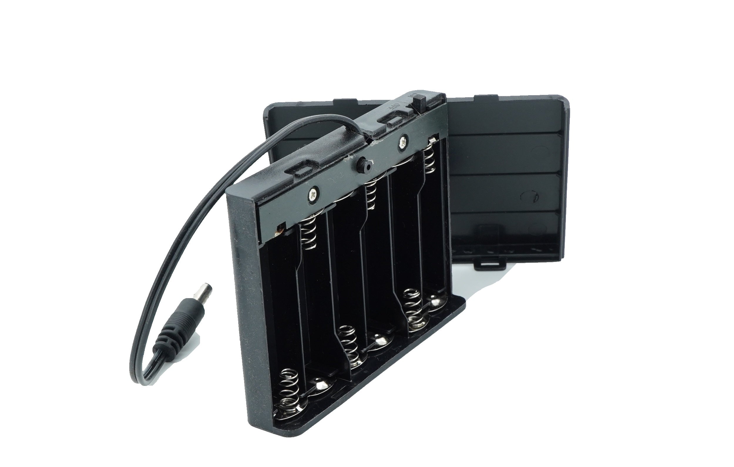 6 x 1.5V AA Battery Case Connector with Cover + DC Pin