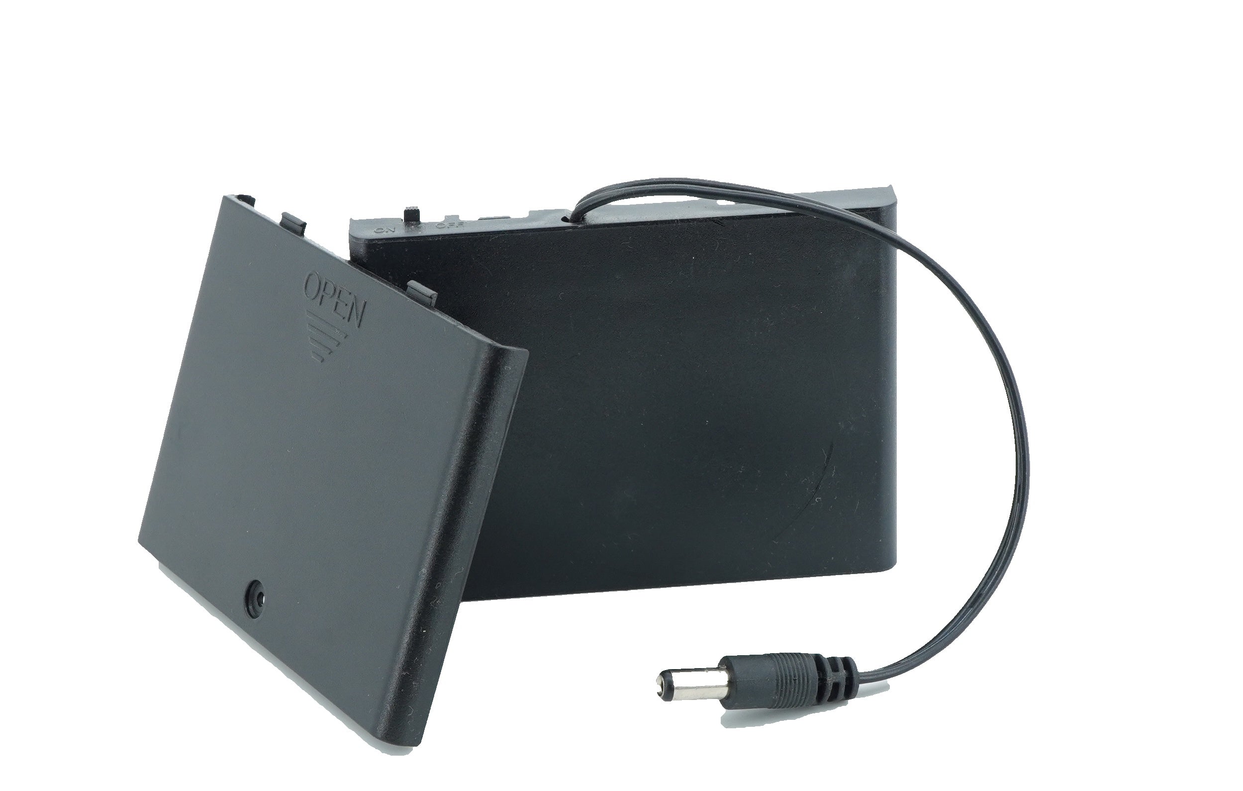 6 x 1.5V AA Battery Case Connector with Cover + DC Pin