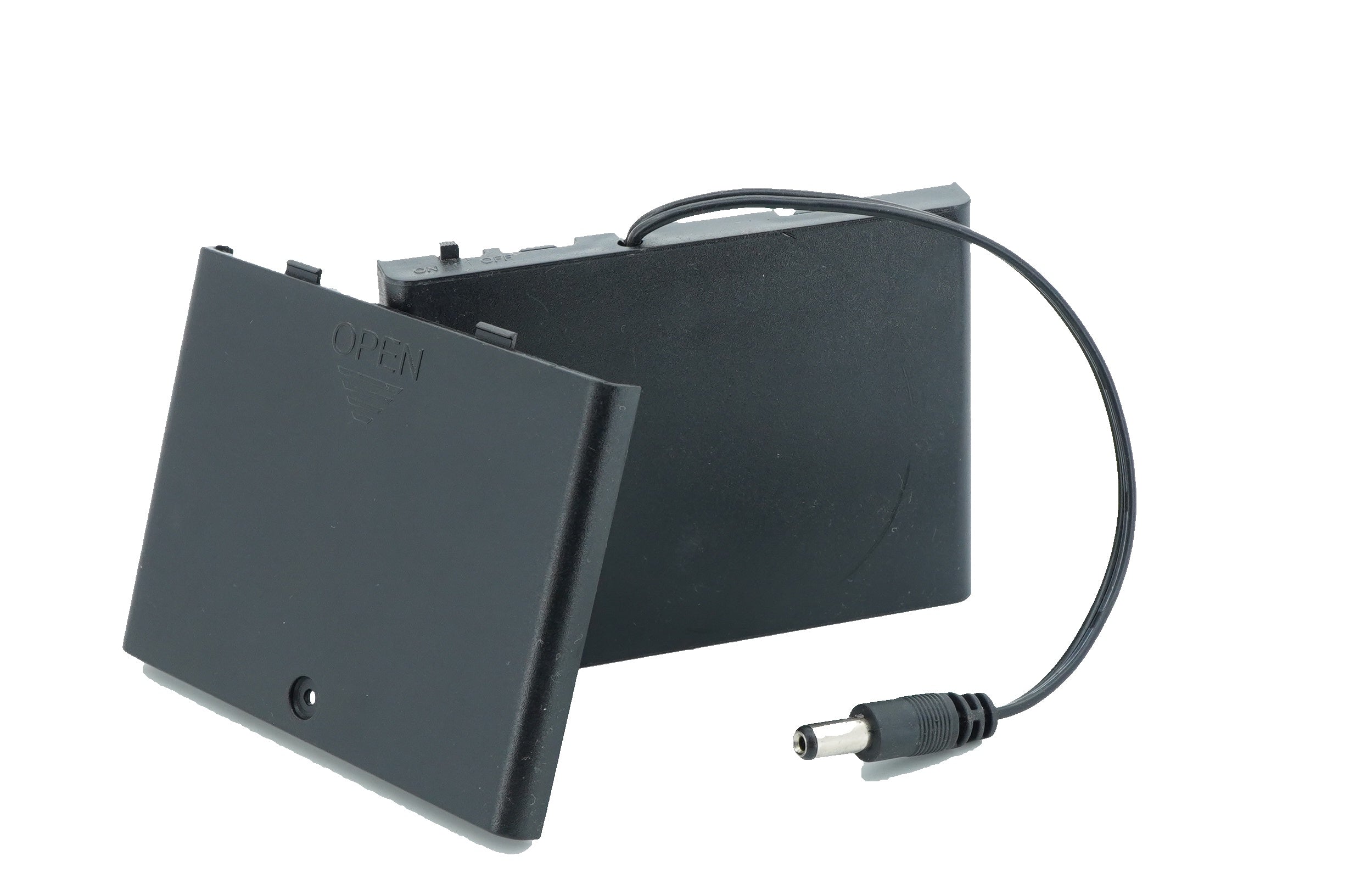 6 x 1.5V AA Battery Case Connector with Cover + DC Pin