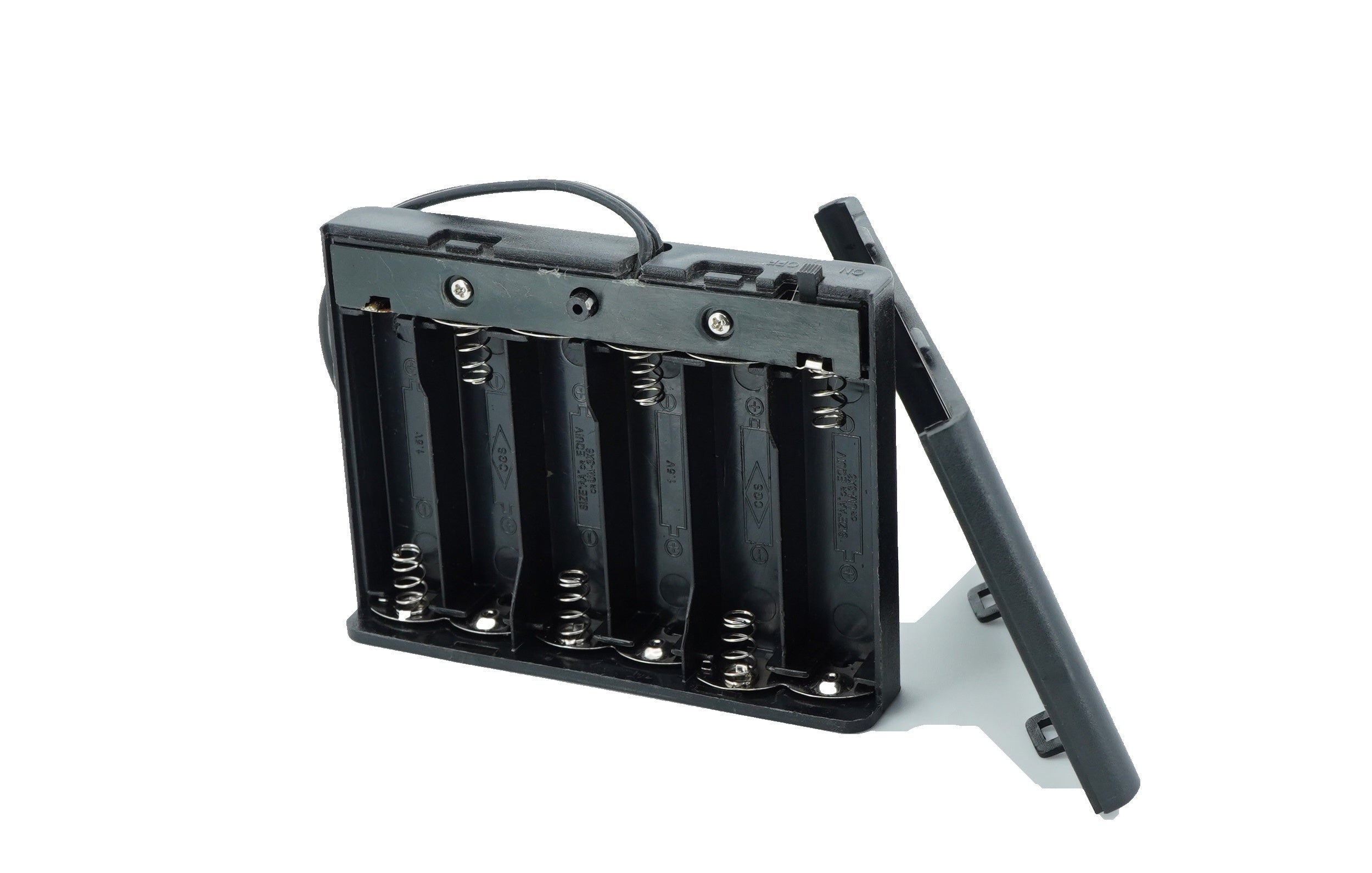 6 x 1.5V AA Battery Case Connector with Cover + DC Pin