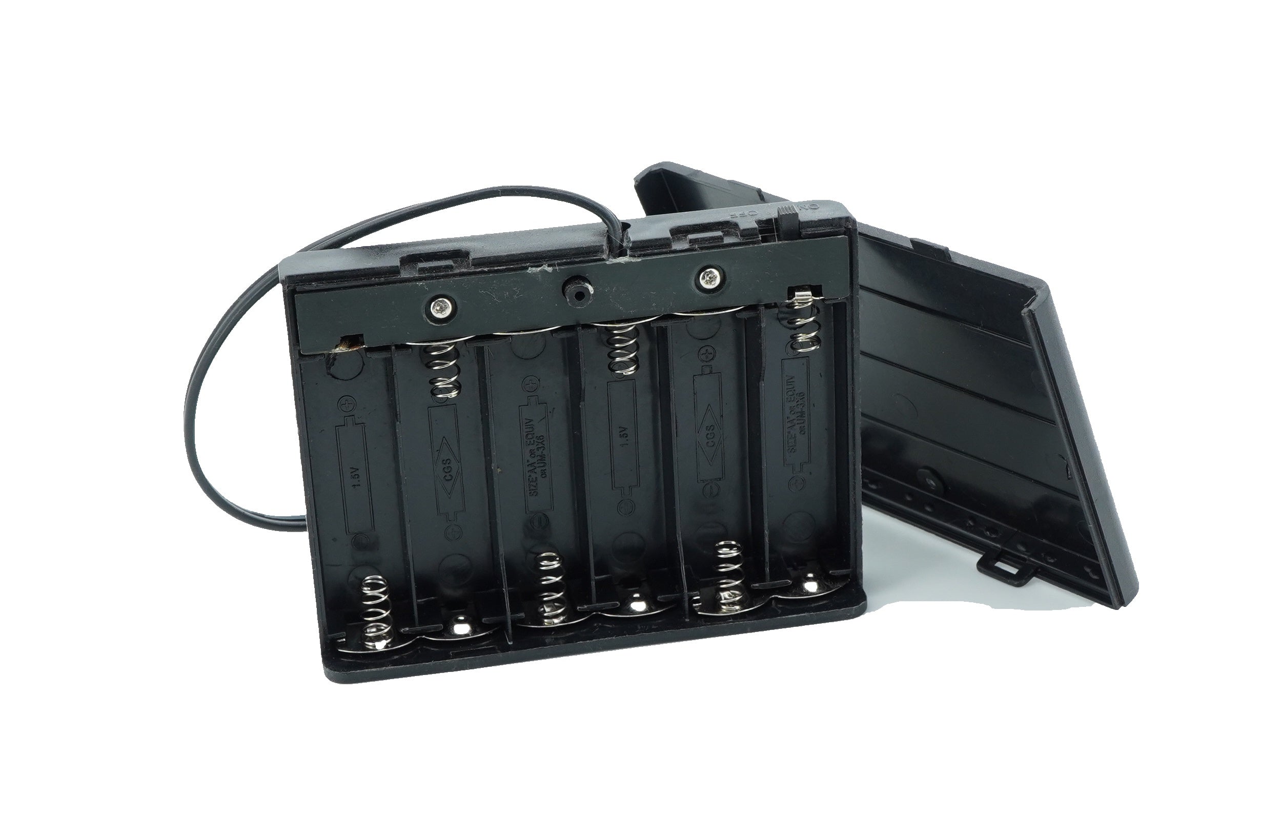 6 x 1.5V AA Battery Case Connector with Cover + DC Pin