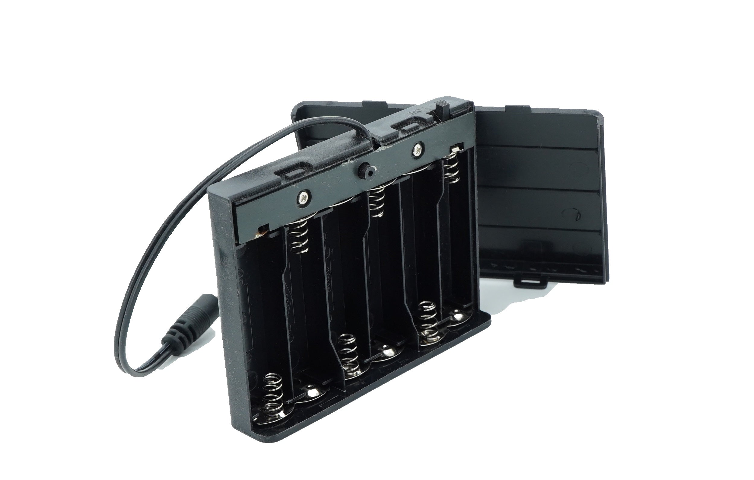 6 x 1.5V AA Battery Case Connector with Cover + DC Pin