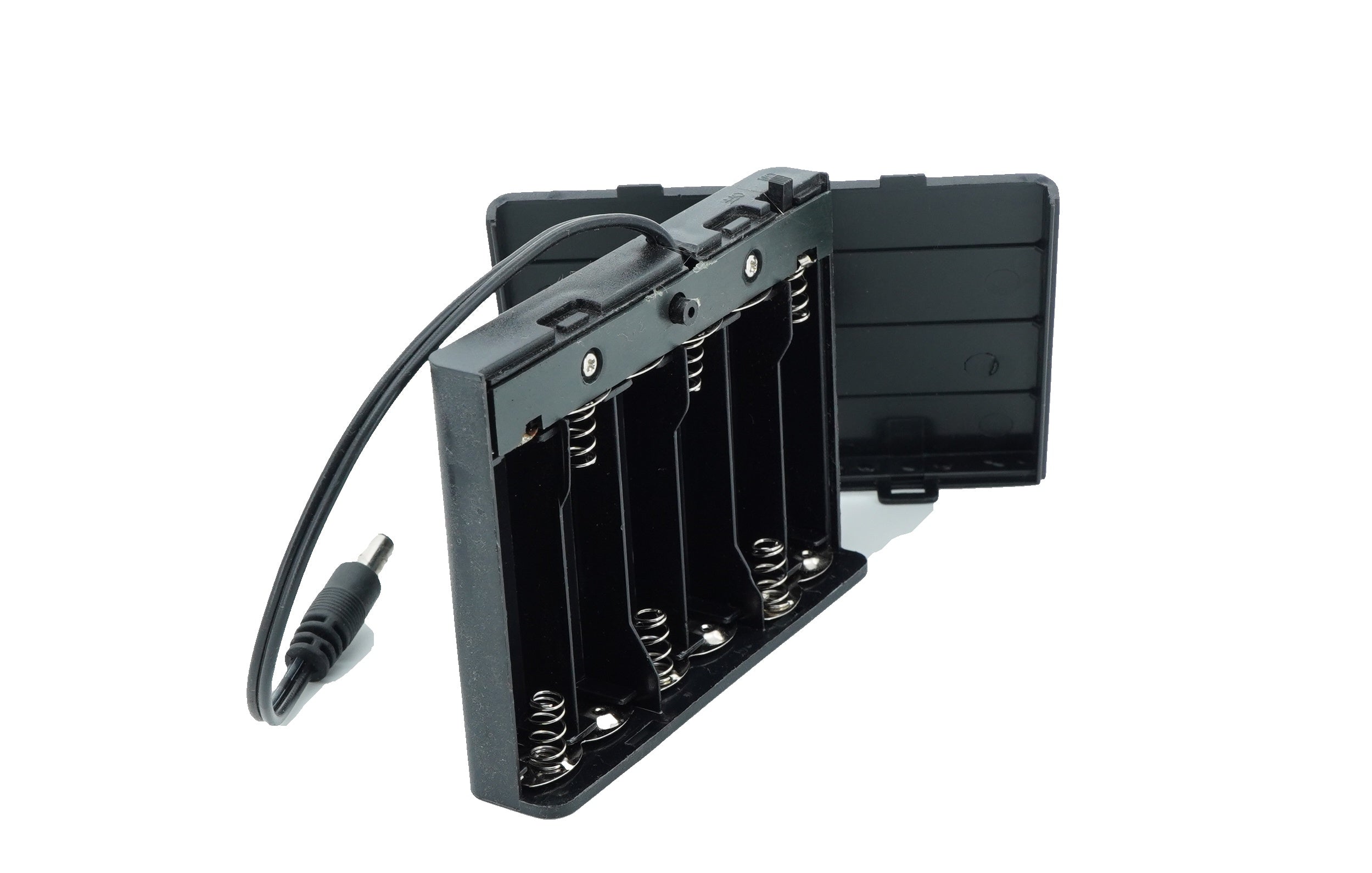 6 x 1.5V AA Battery Case Connector with Cover + DC Pin