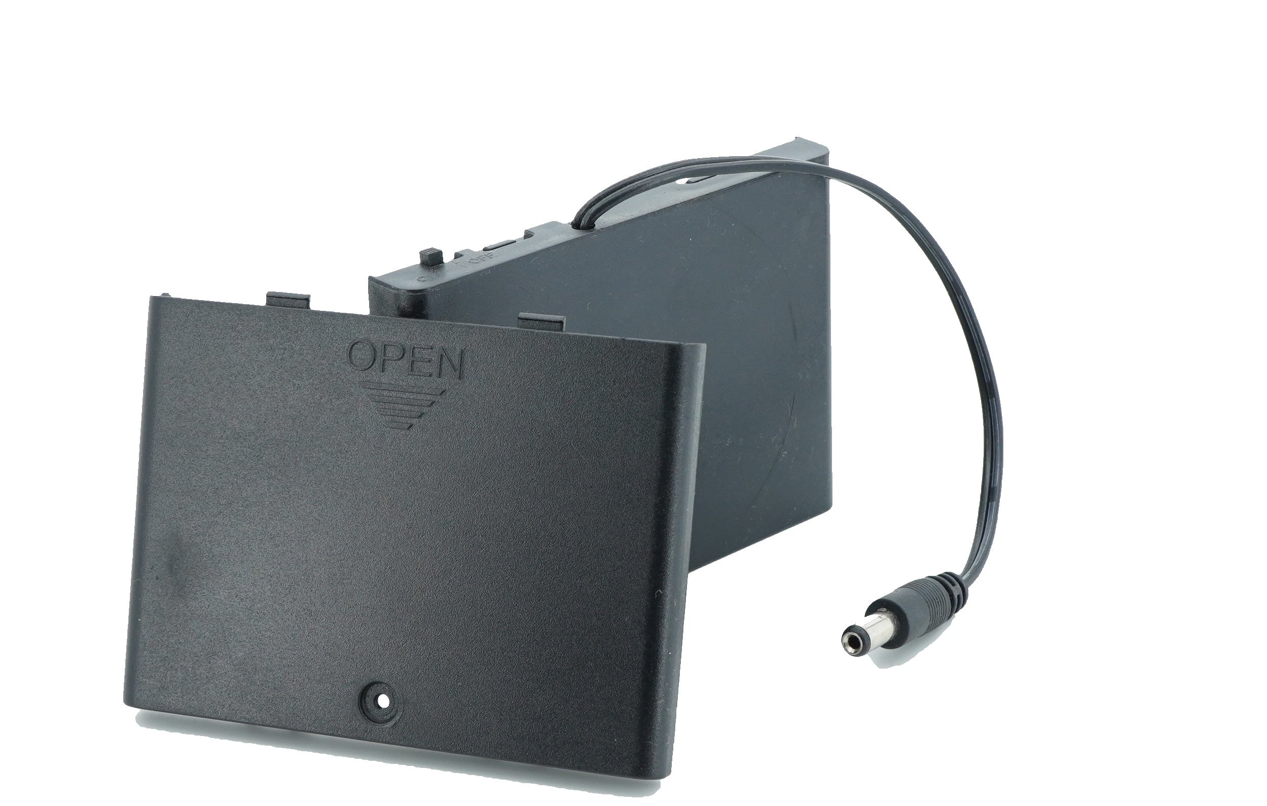 6 x 1.5V AA Battery Case Connector with Cover + DC Pin