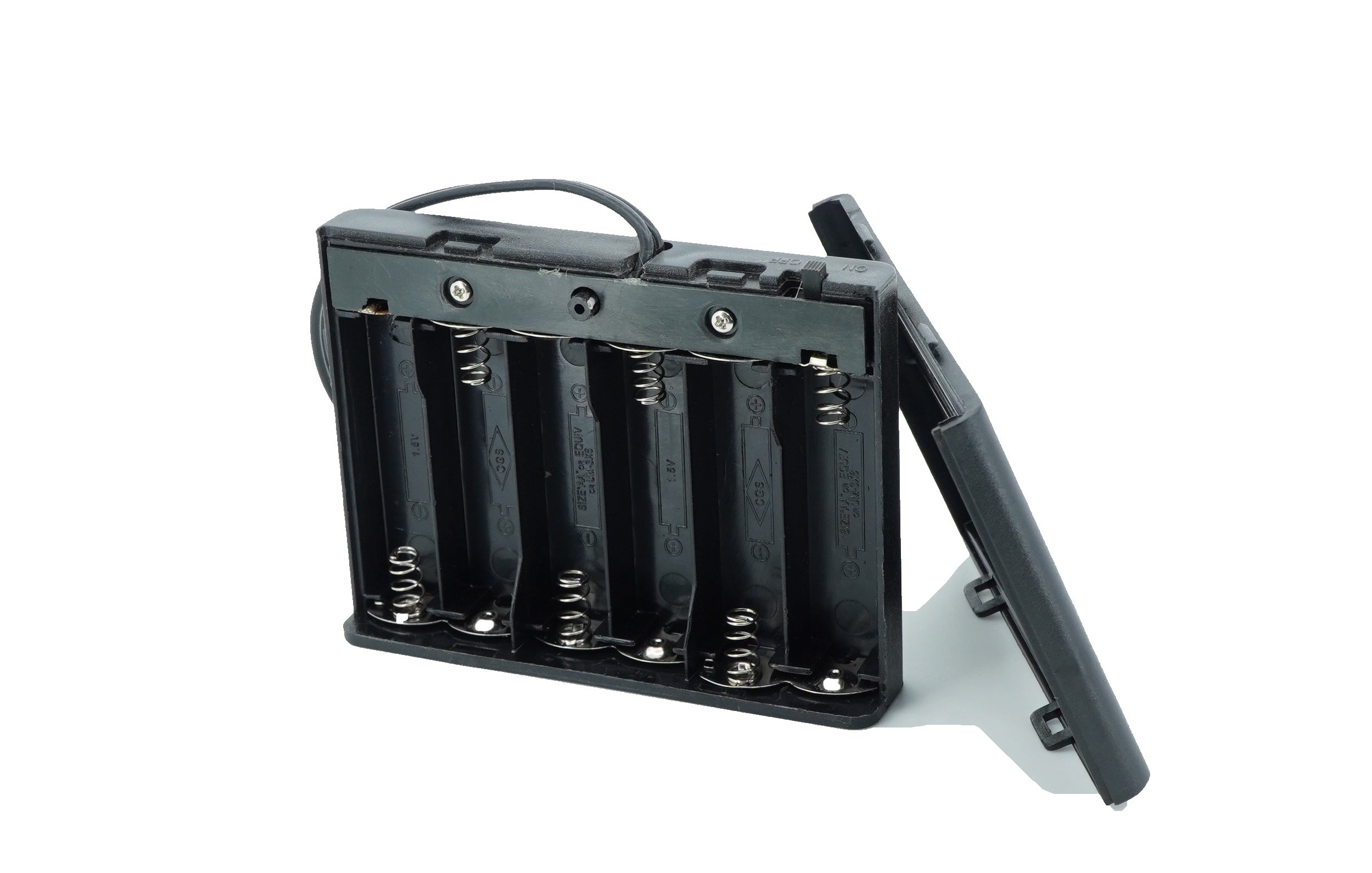 6 x 1.5V AA Battery Case Connector with Cover + DC Pin