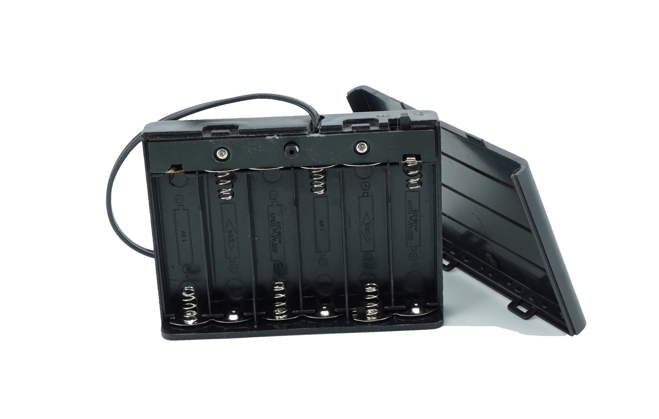 6 x 1.5V AA Battery Case Connector with Cover + DC Pin