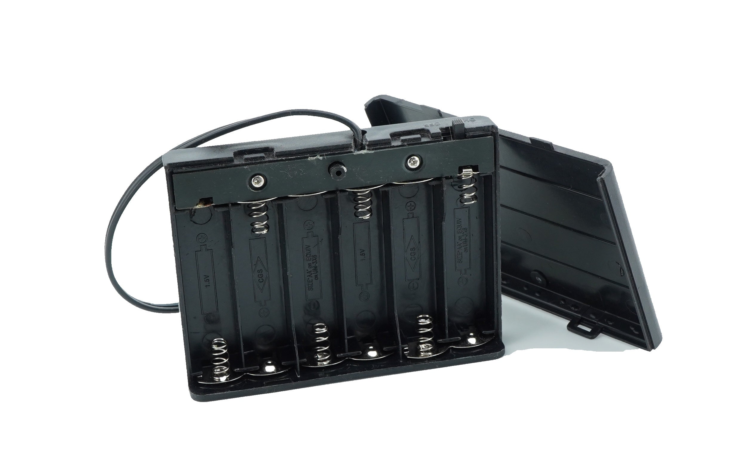 6 x 1.5V AA Battery Case Connector with Cover + DC Pin