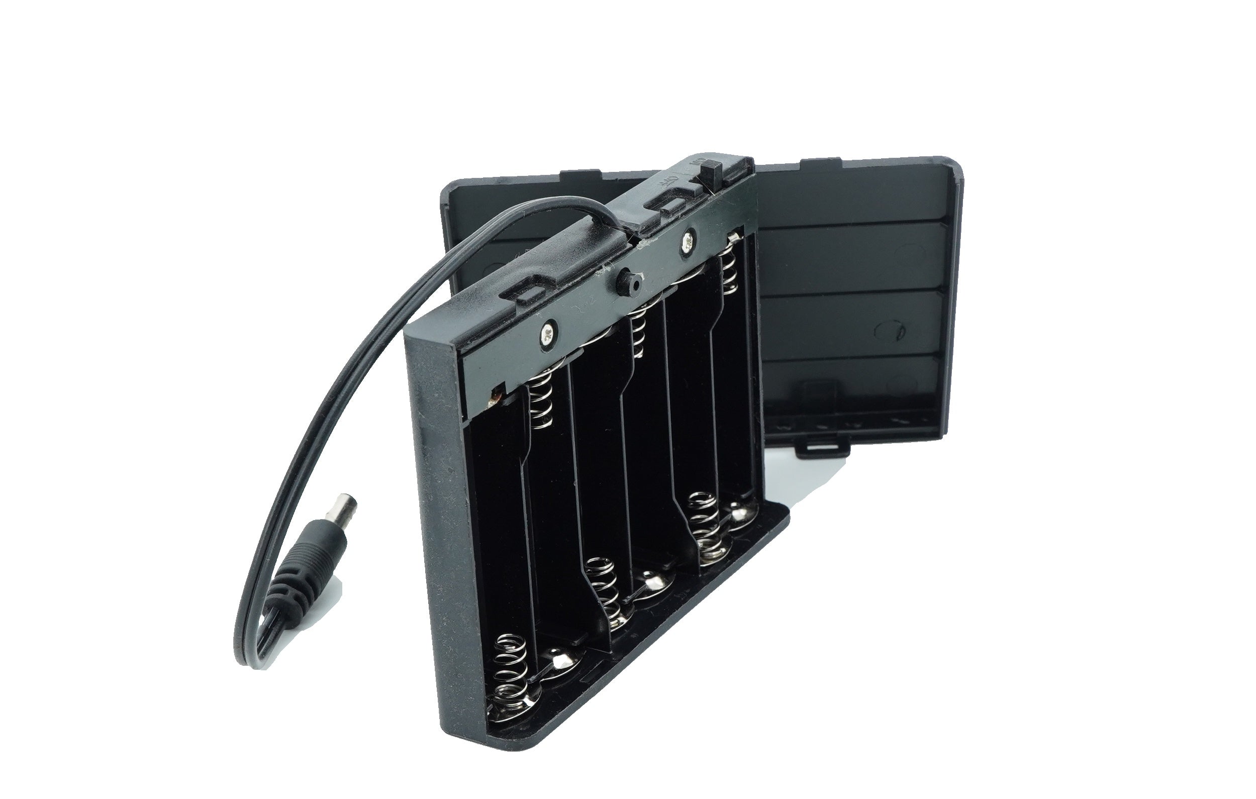 6 x 1.5V AA Battery Case Connector with Cover + DC Pin