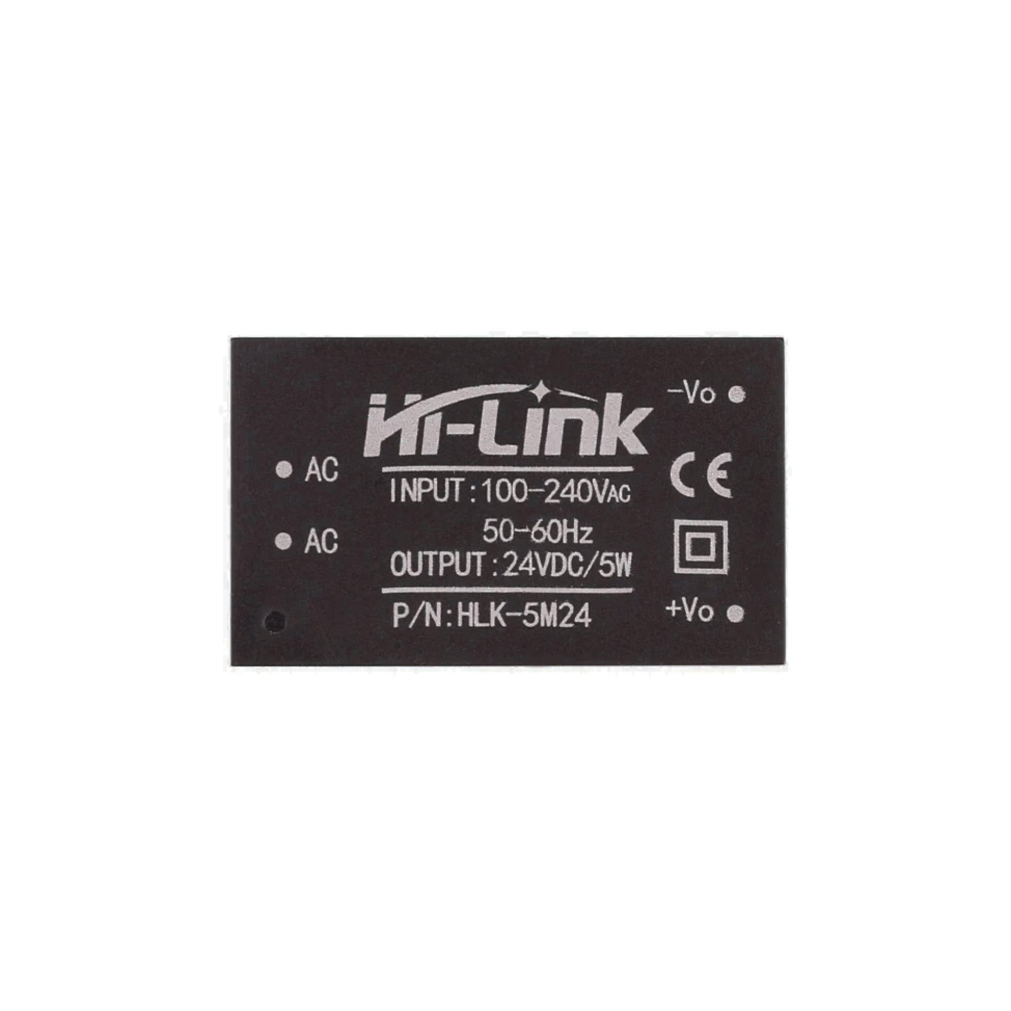 Hi-Link 24V 0.2A SMPS Mini PCB Mounted HLK-5M24 AC-DC 220V to 5V Step Down Power Supply (Black)