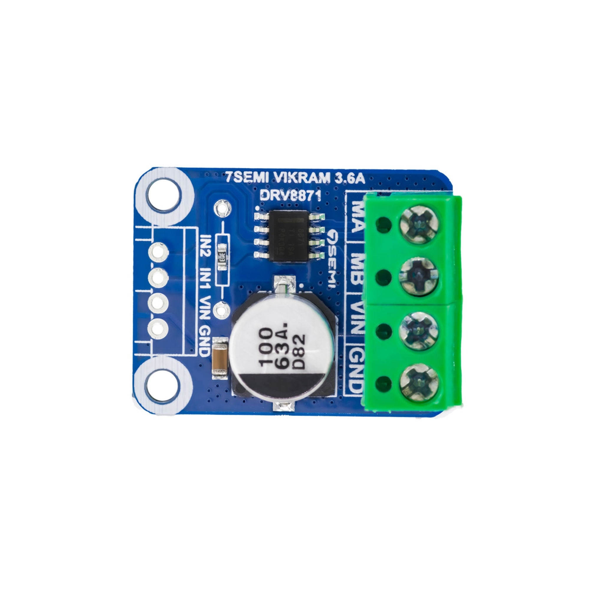 7Semi Vikram-453R6 45V 3.6A DRV8871 Motor Driver Breakout Board