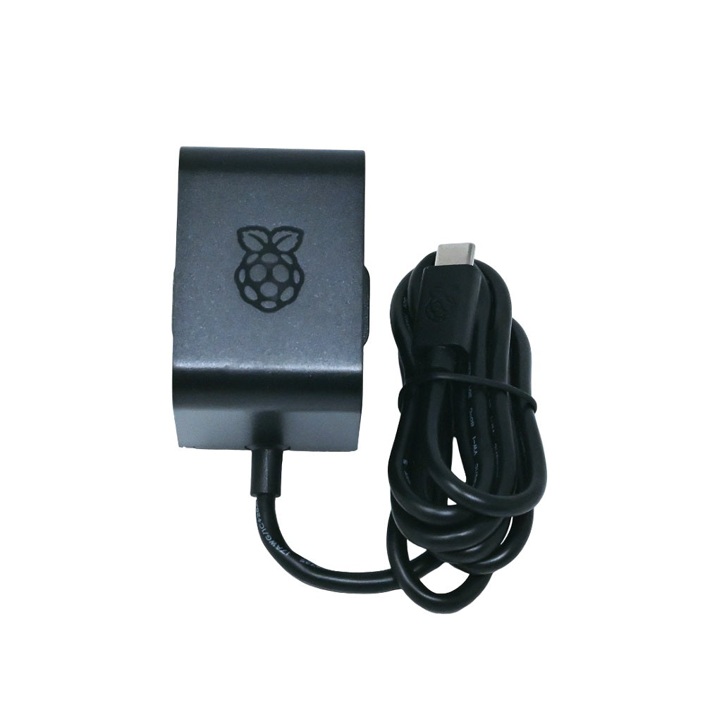Official Raspberry Pi 5 27W USB-C PD Power Supply Black with 5.1V 5A Output and Indian Plug
