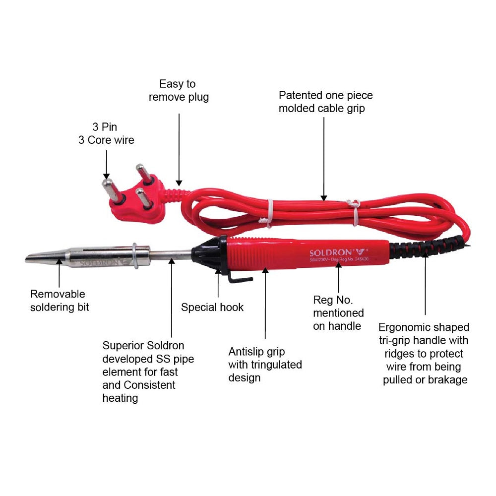 SOLDRON SI50A 50W/230V Soldering Iron