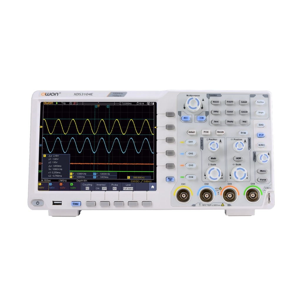 Owon XDS 3204E 200 MHz 4 Channel Digital Storage Oscilloscope