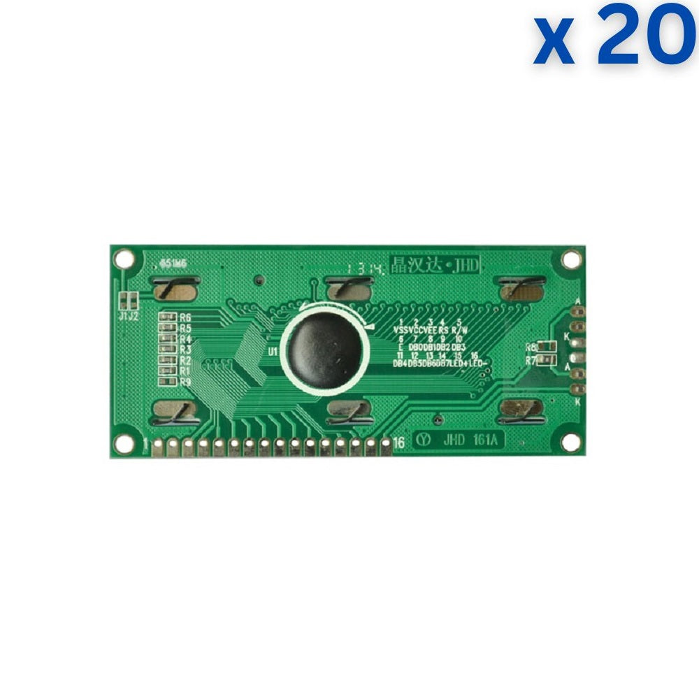 16 x 1 Yellow/Green Color LCD Display (JHD161)