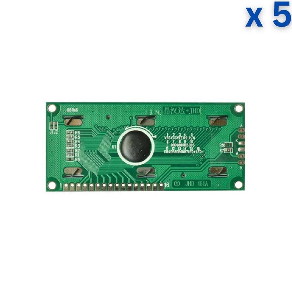 16 x 1 Yellow/Green Color LCD Display (JHD161)