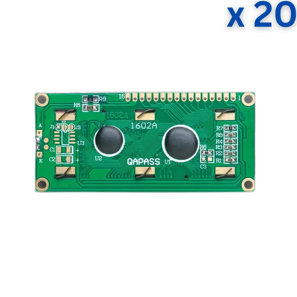 16 x 2 Black & White Color LCD Display