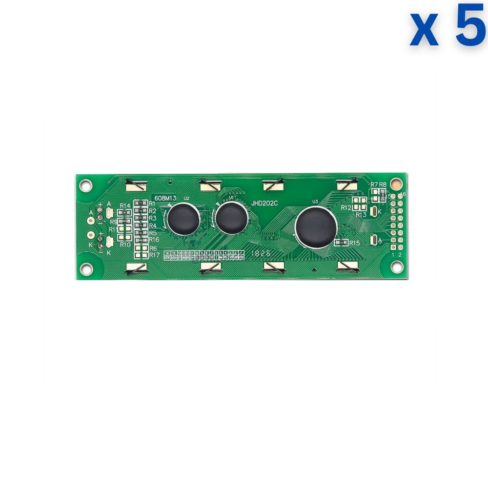 20 x 2 Yellow/Green Color LCD Display (JHD202)