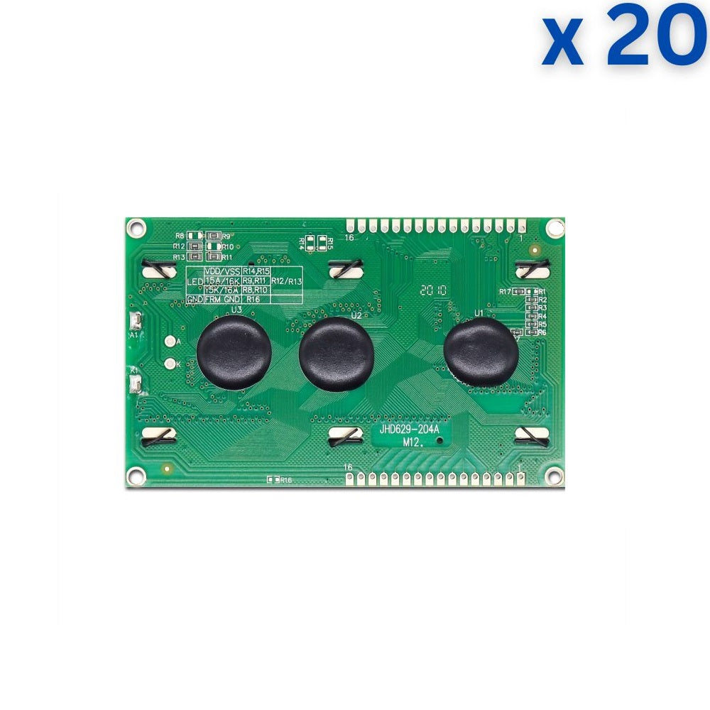 20 x 4 Yellow/Green Color LCD Display (JHD204)