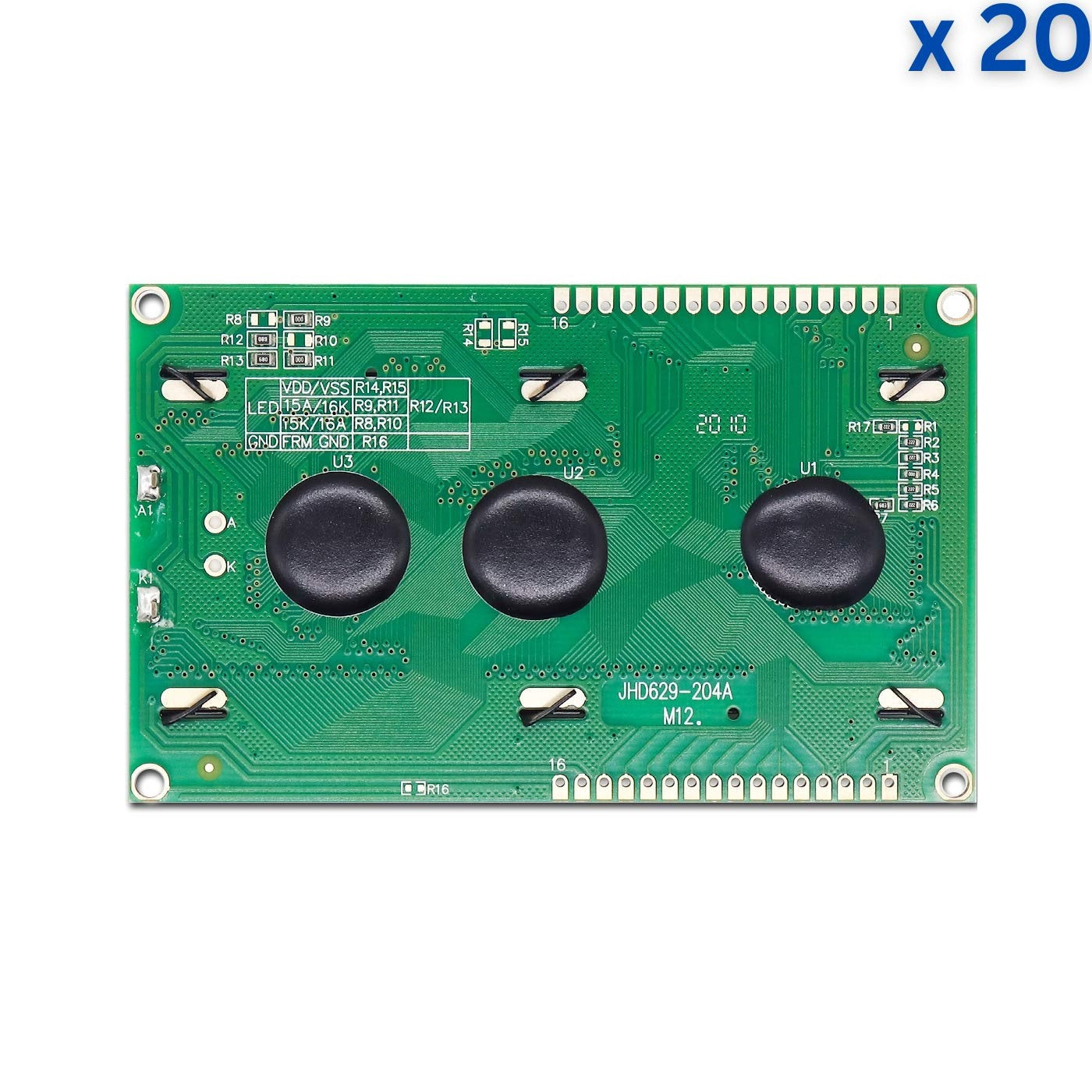 20 x 4 Blue Color LCD Display (JHD204)