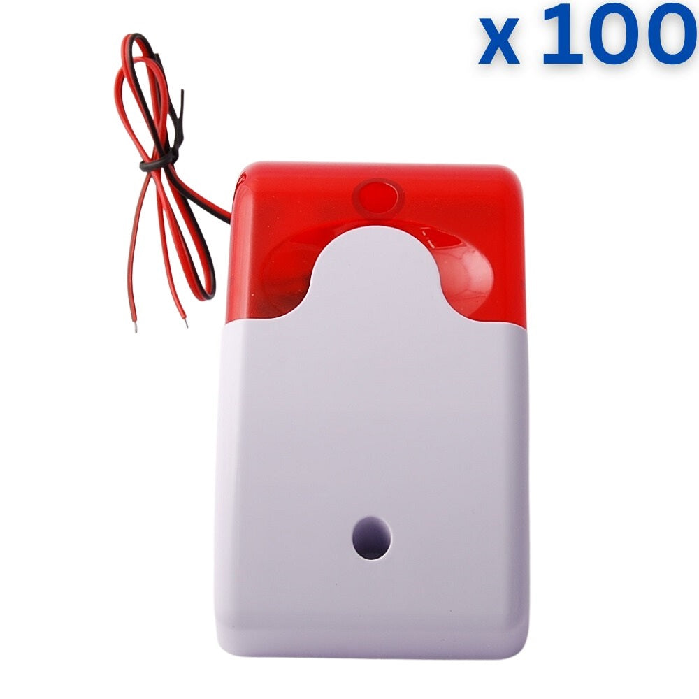 SL103 - 12V DC Siren With Light - Red