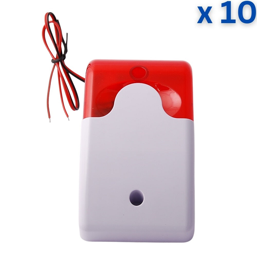 SL103 - 12V DC Siren With Light - Red