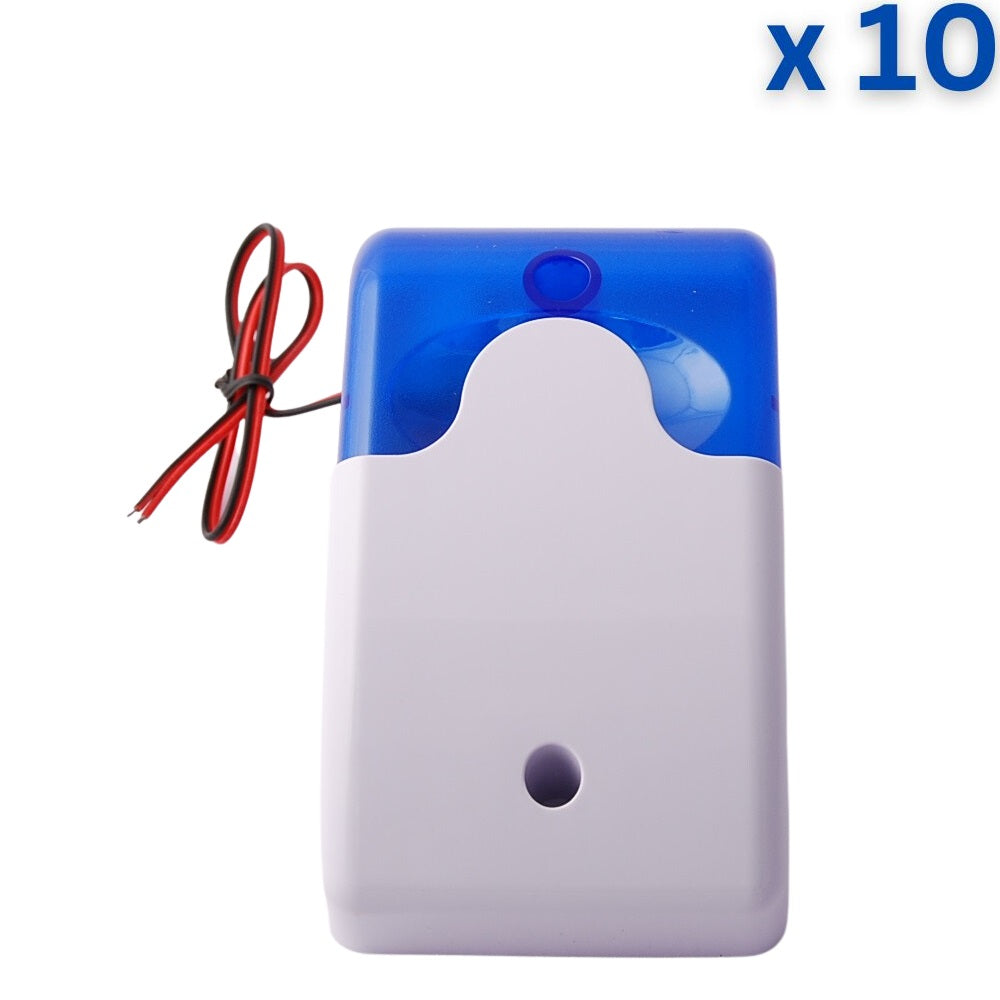 SL103 - 12V DC Siren With Light - Blue