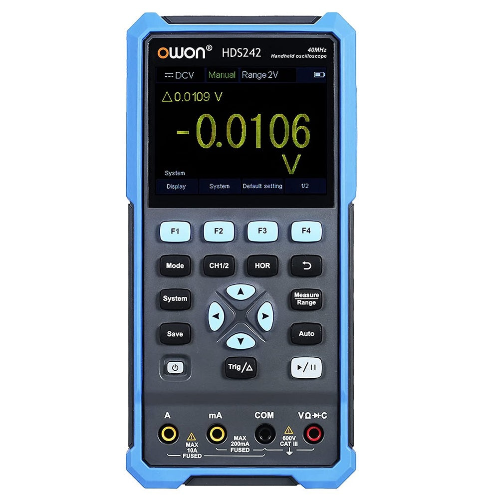 OWON HDS242 Handheld Digital Oscilloscope Bandwidth: 40 MHz, 2 - Channel, Sample rate: 250 MSa/s (single channel), 125 MSa/s (dual channel)