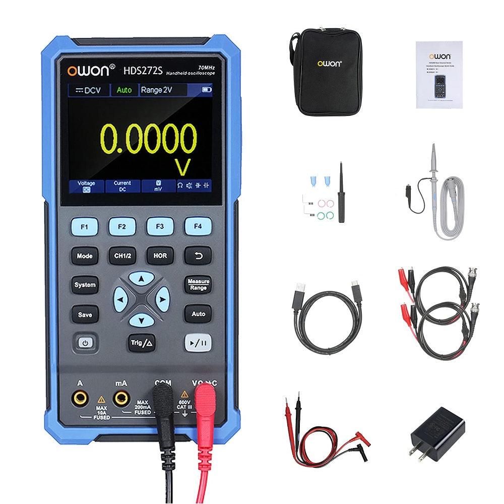 OWON HDS272S Handheld Digital Oscilloscope Bandwidth: 70 MHz, 2 - Channel, Sample rate: Up to 250 MSa/s